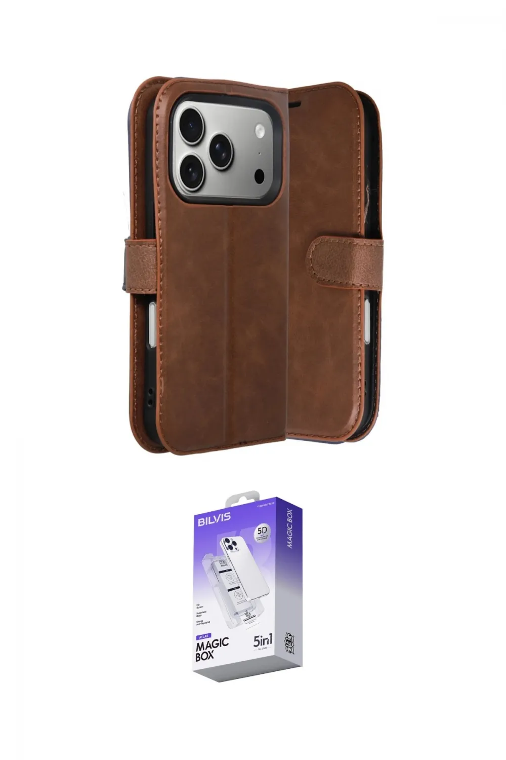 ieg™ iPhone 17 Pro Kılıf Siluet Işık Serisi - Siyah Bilvis 5in1 3D Magic Cam Ekran Koruyucu