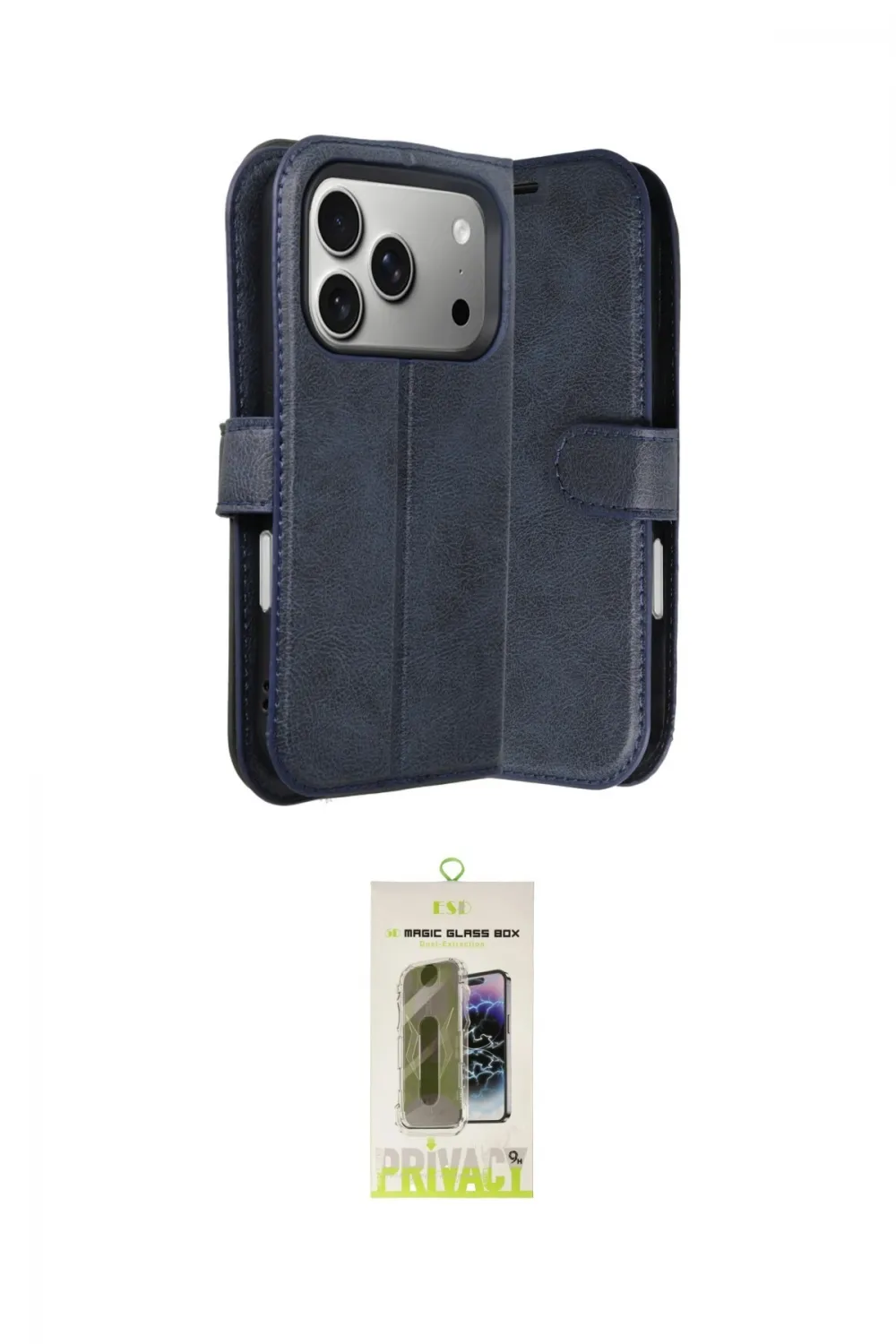ieg™ iPhone 17 Pro Kılıf Siluet Işık Serisi - Siyah Joko Magic 5D Hayalet Cam