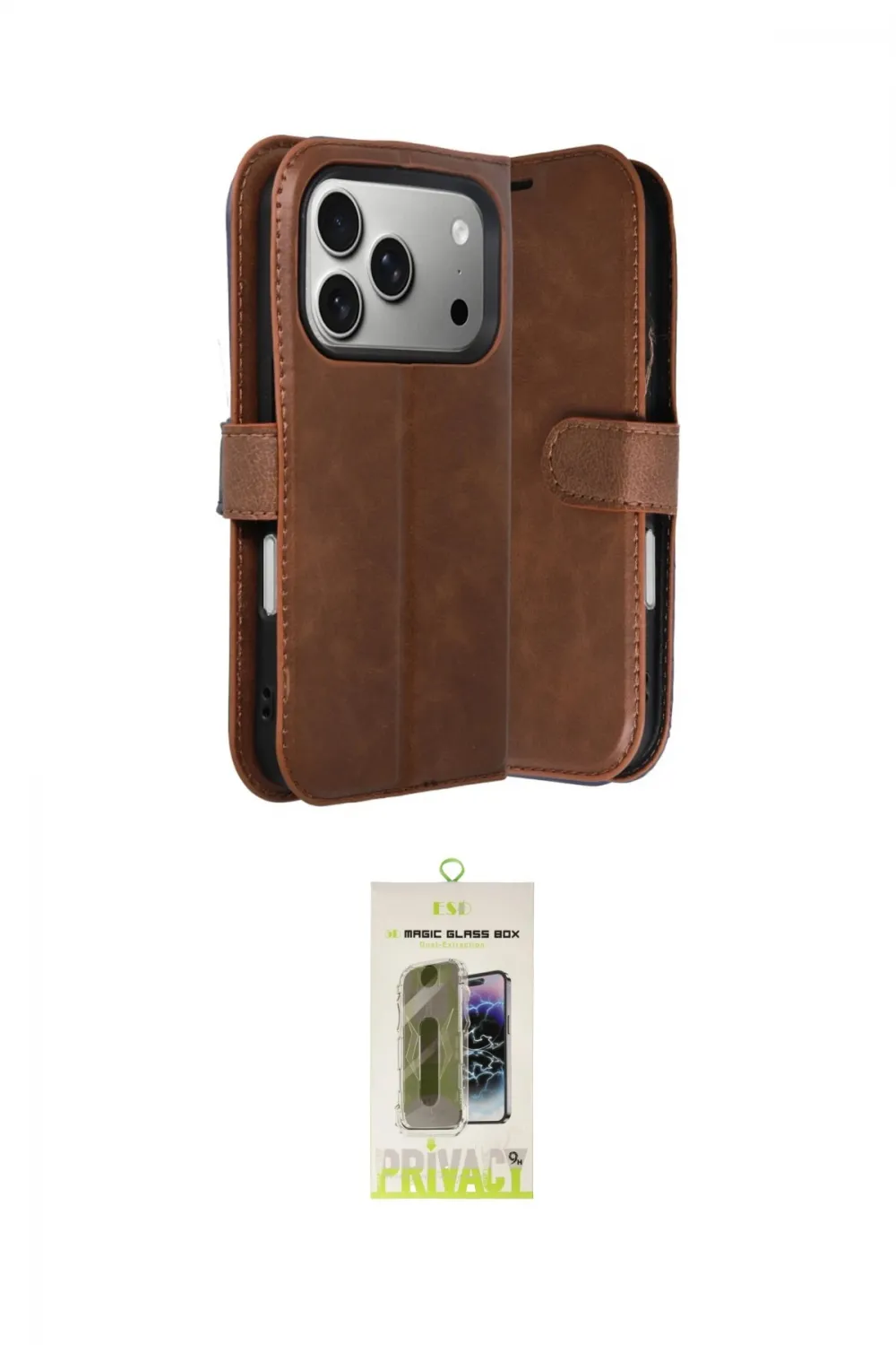 ieg™ iPhone 17 Pro Kılıf Siluet Işık Serisi - Siyah Joko Magic 5D Hayalet Cam