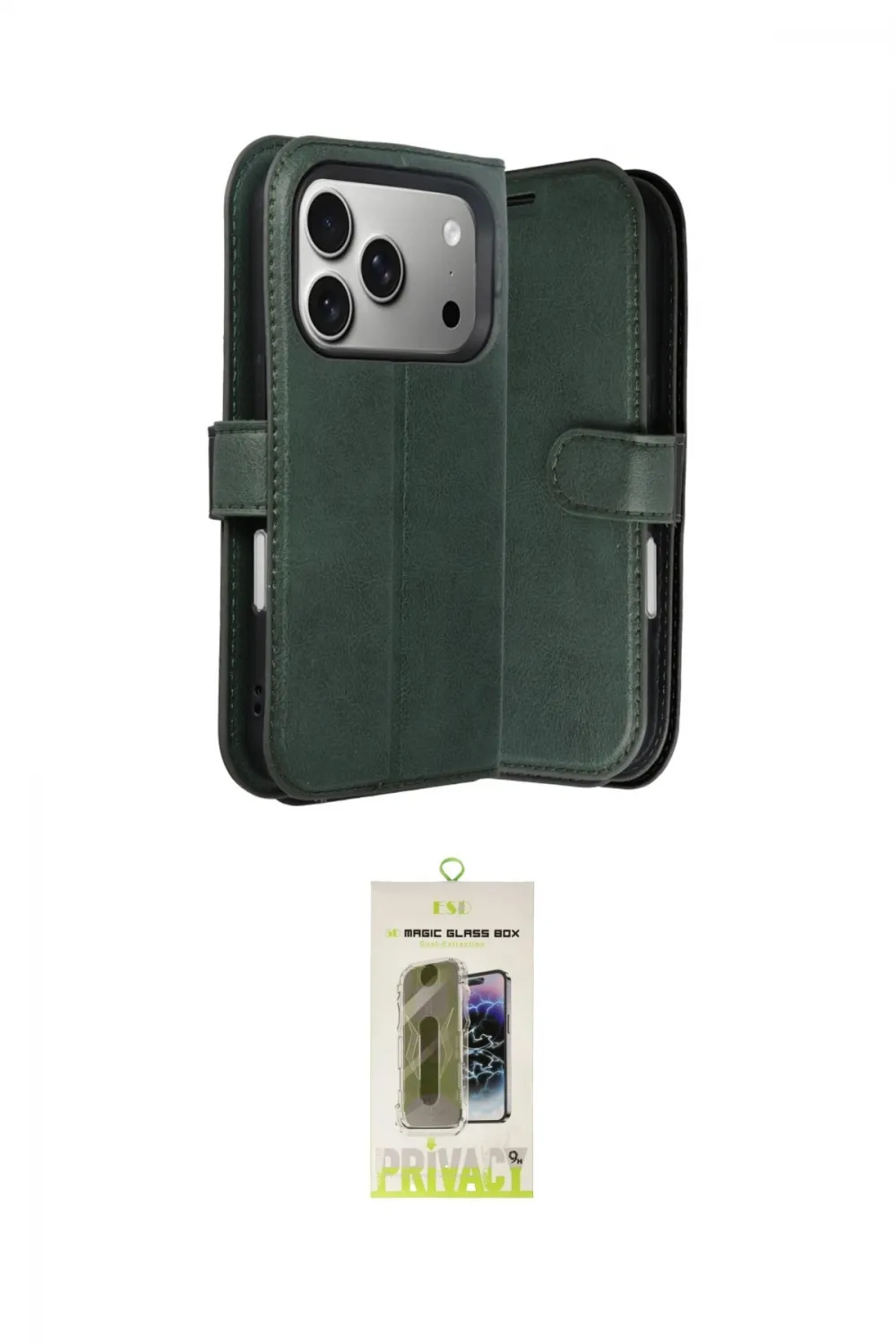 ieg™ iPhone 17 Pro Kılıf Siluet Işık Serisi - Siyah Joko Magic 5D Hayalet Cam