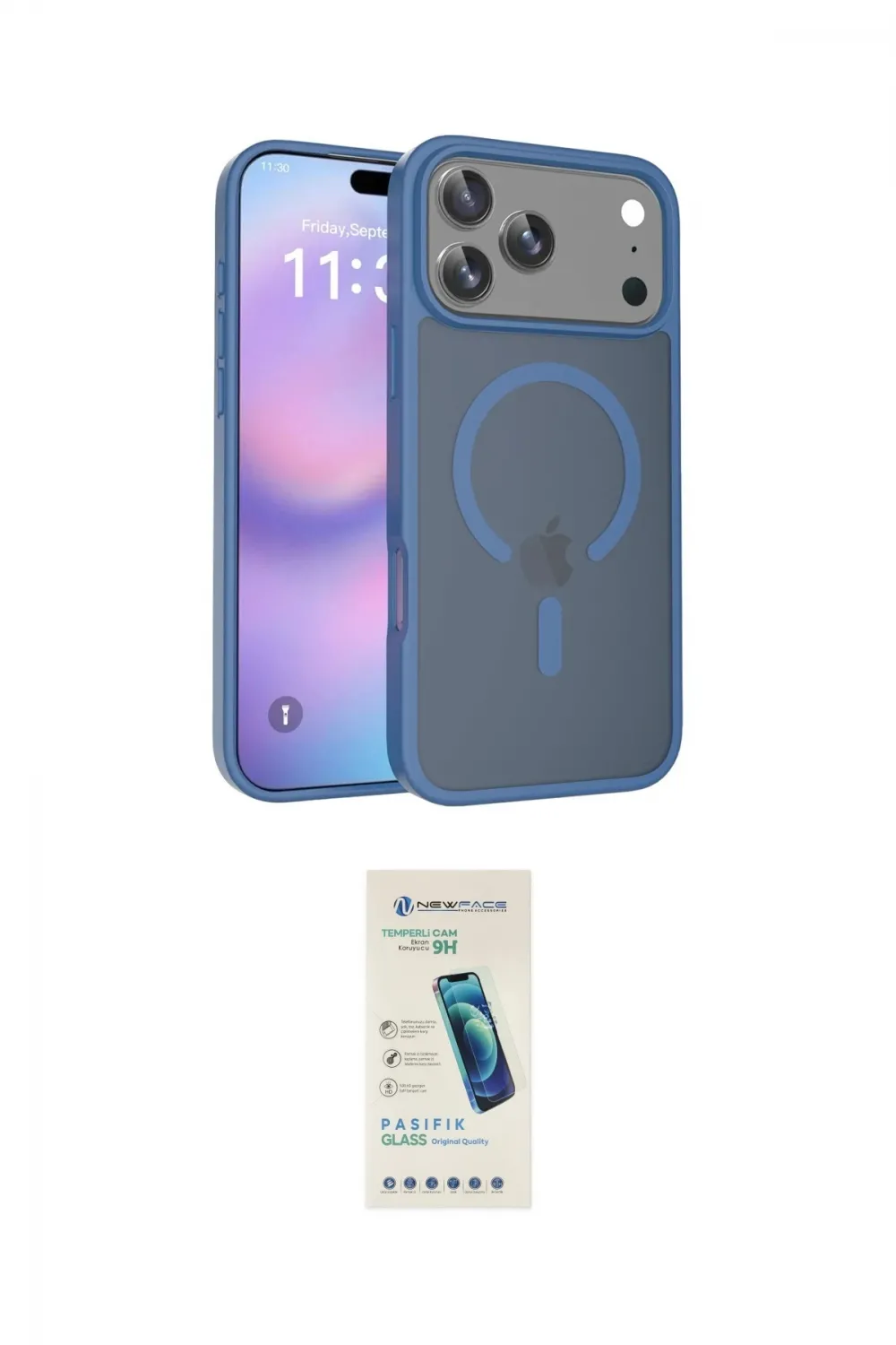 ieg™ iPhone 17 Pro Kılıf Siluet Minimal Prime - Şeffaf Pasifik Cam Ekran Koruyucu