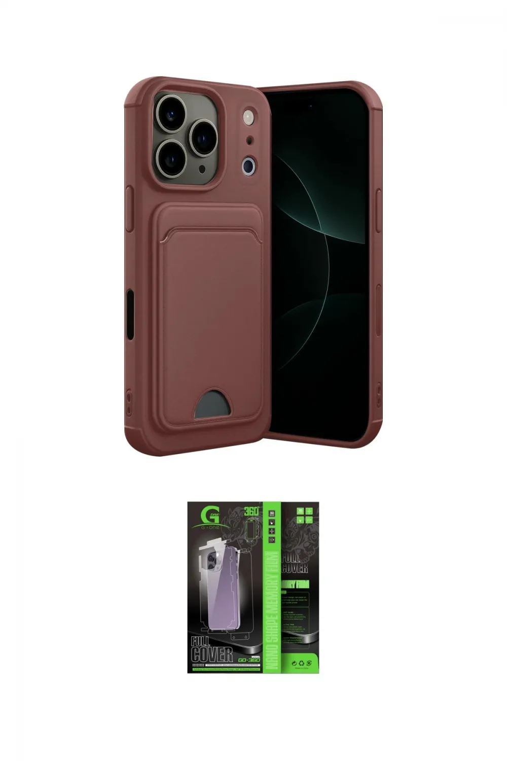 ieg™ iPhone 17 Pro Kılıf Vadi Çizgi Prime - Şeffaf 360 Full Body Arka Koruyucu