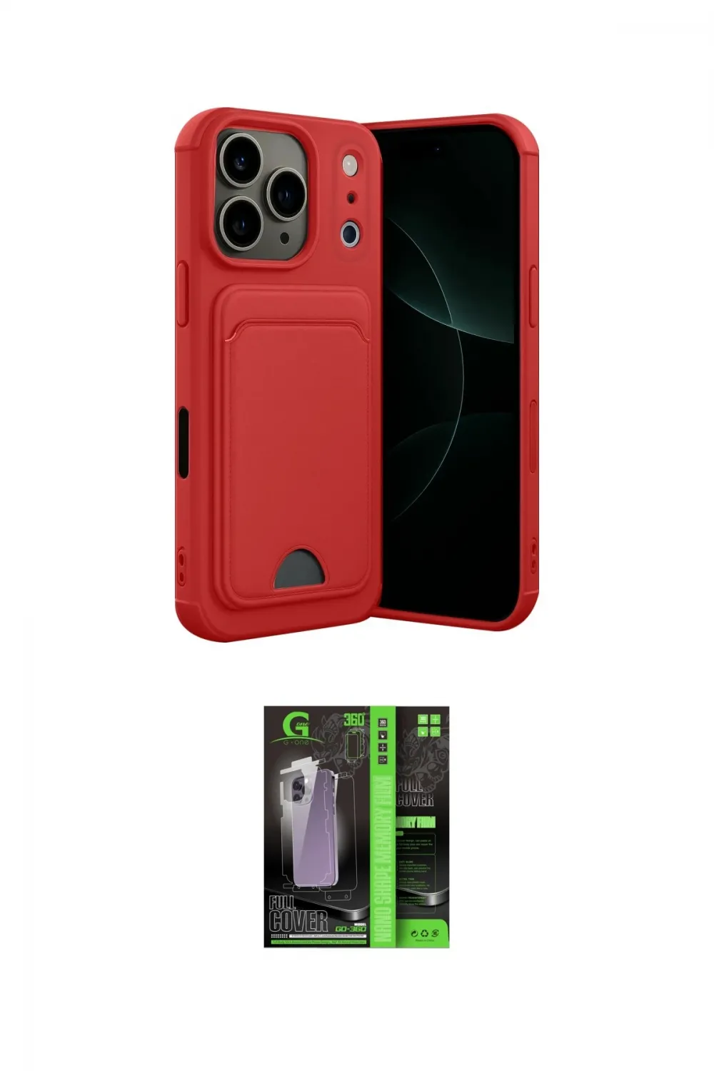 ieg™ iPhone 17 Pro Kılıf Vadi Çizgi Prime - Şeffaf 360 Full Body Arka Koruyucu
