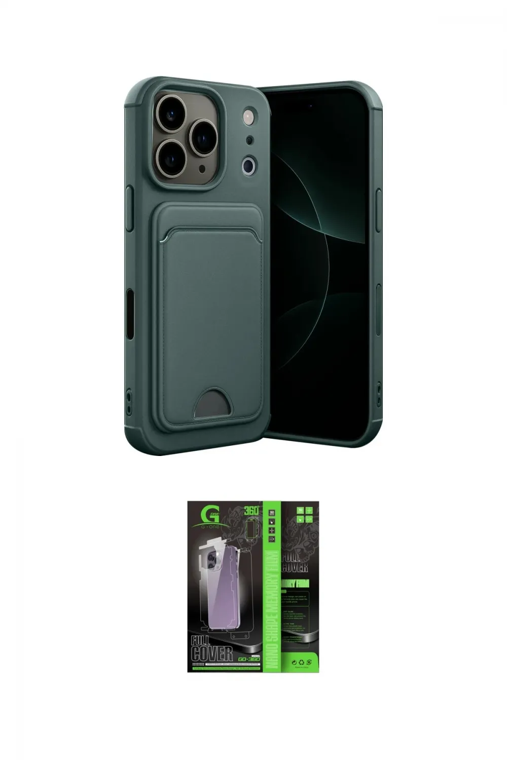 ieg™ iPhone 17 Pro Kılıf Vadi Çizgi Prime - Şeffaf 360 Full Body Arka Koruyucu
