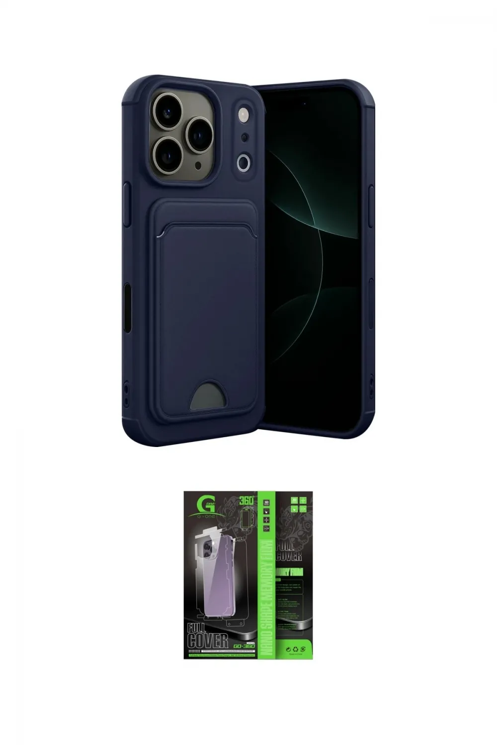 ieg™ iPhone 17 Pro Kılıf Vadi Çizgi Prime - Şeffaf 360 Full Body Arka Koruyucu