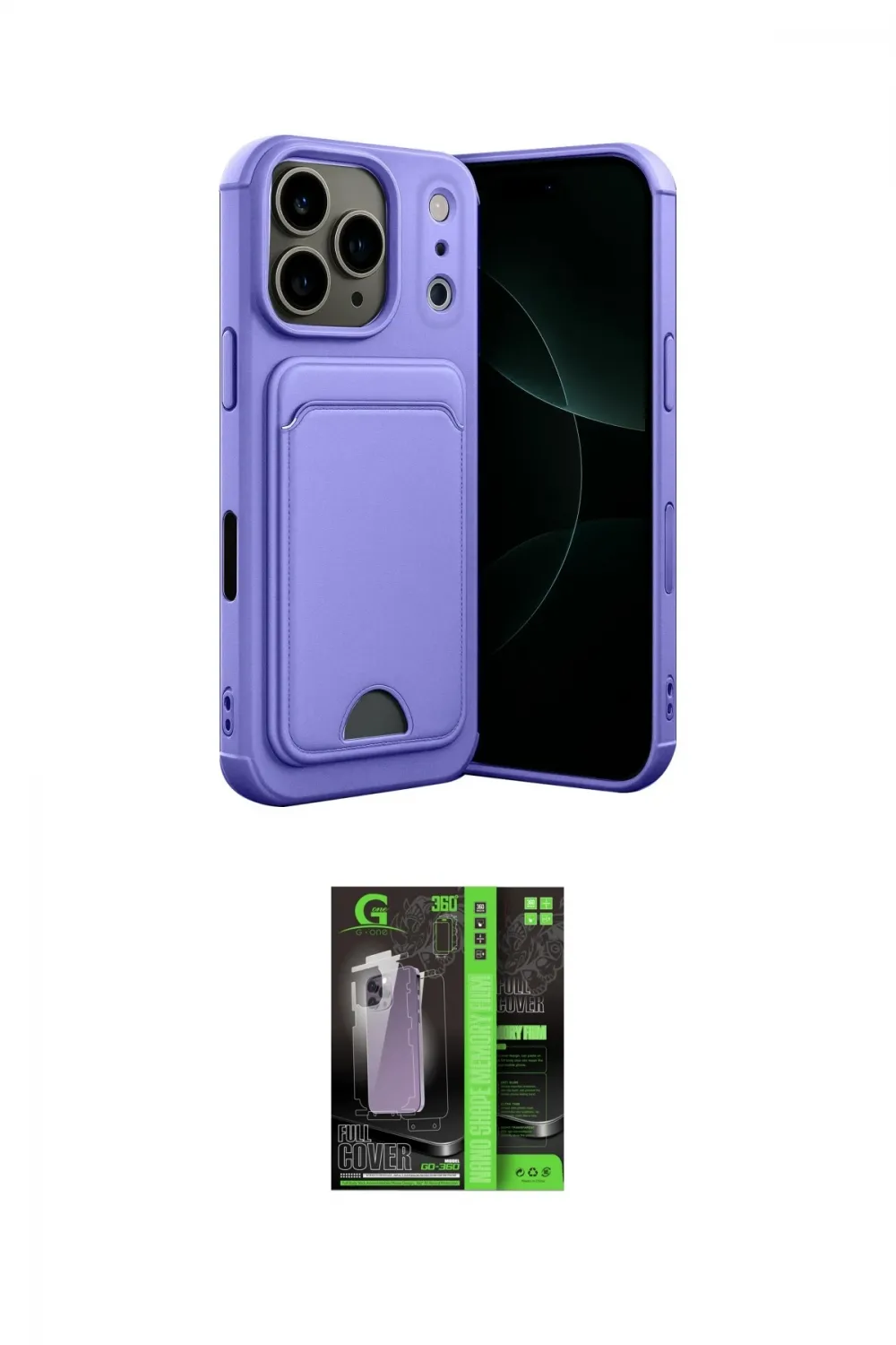 ieg™ iPhone 17 Pro Kılıf Vadi Çizgi Prime - Şeffaf 360 Full Body Arka Koruyucu