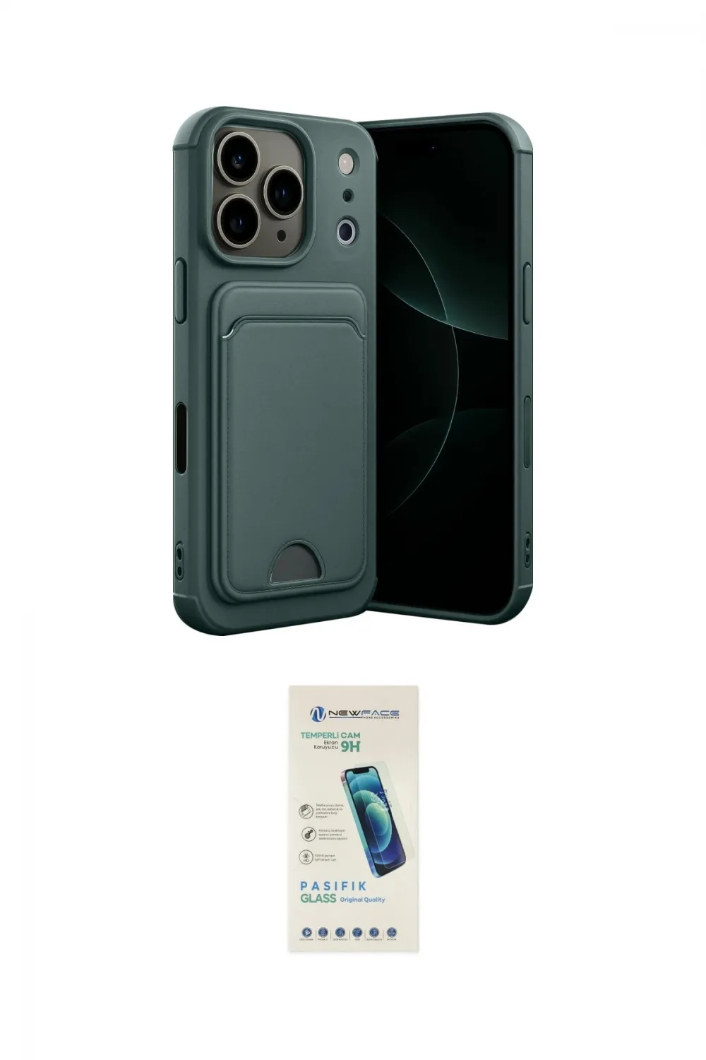 ieg™ iPhone 17 Pro Kılıf Vadi Çizgi Prime - Şeffaf Pasifik Cam Ekran Koruyucu