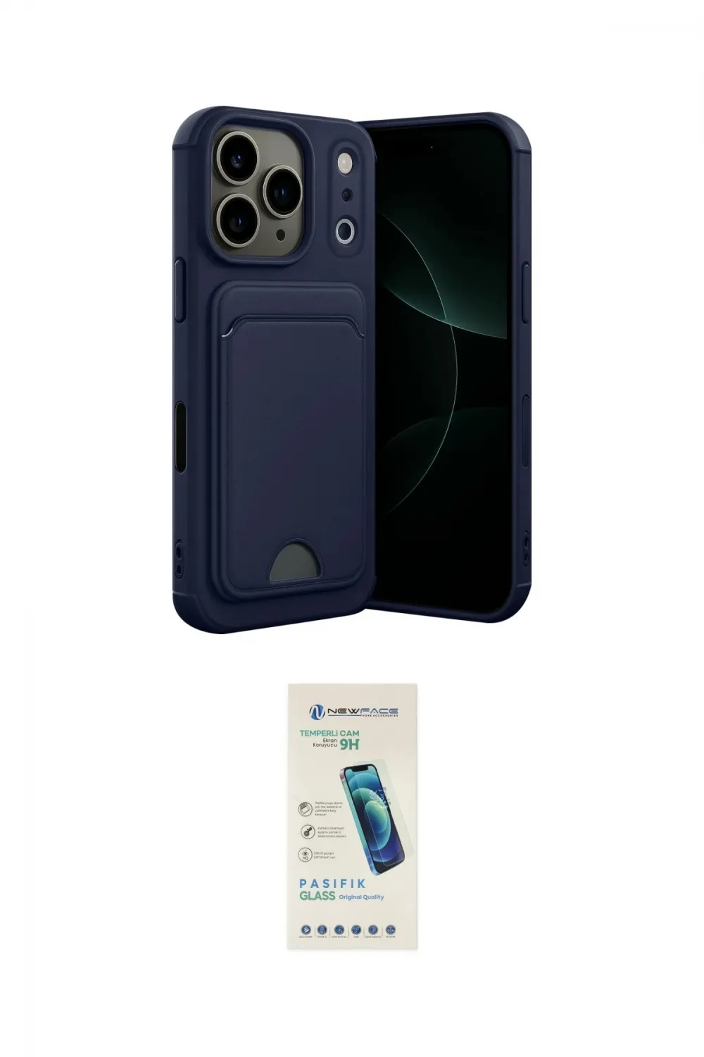 ieg™ iPhone 17 Pro Kılıf Vadi Çizgi Prime - Şeffaf Pasifik Cam Ekran Koruyucu