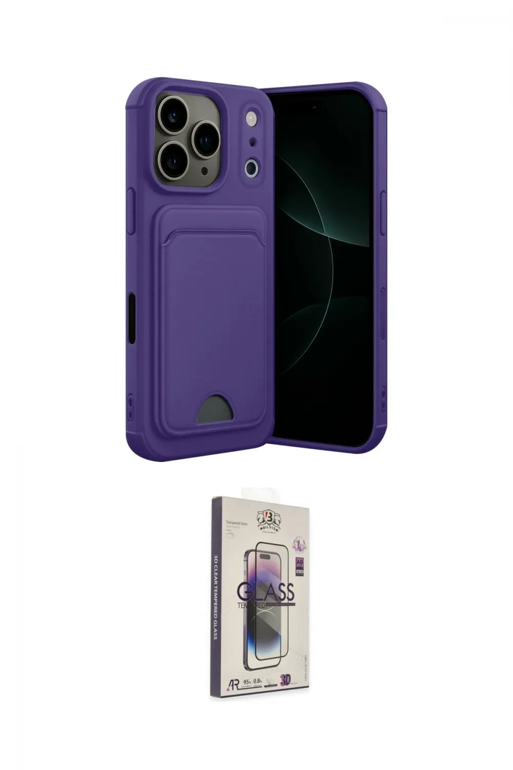 ieg™ iPhone 17 Pro Kılıf Vadi Çizgi Prime - Siyah Bilvis 3D Cam Ekran Koruyucu