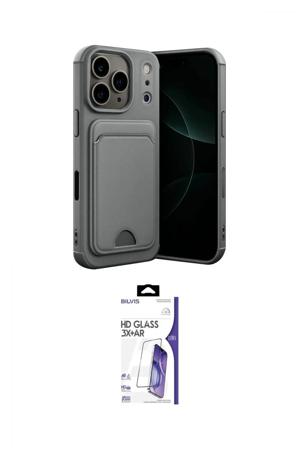ieg™ iPhone 17 Pro Kılıf Vadi Çizgi Prime - Siyah Bilvis 3X AR HD Cam Ekran Koruyucu
