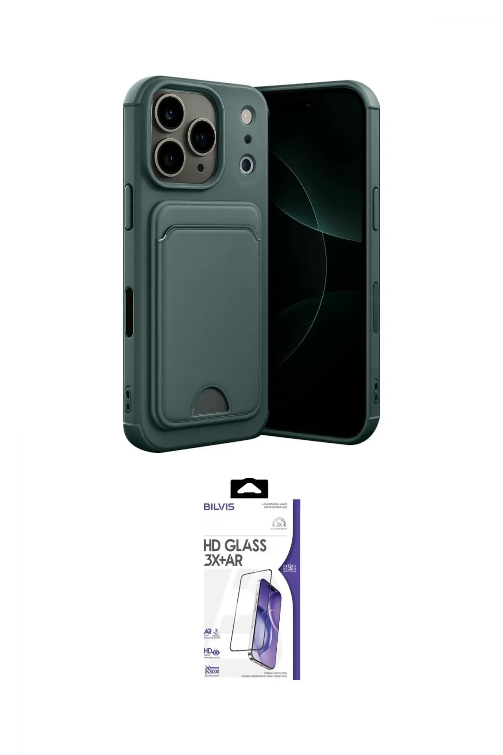 ieg™ iPhone 17 Pro Kılıf Vadi Çizgi Prime - Siyah Bilvis 3X AR HD Cam Ekran Koruyucu