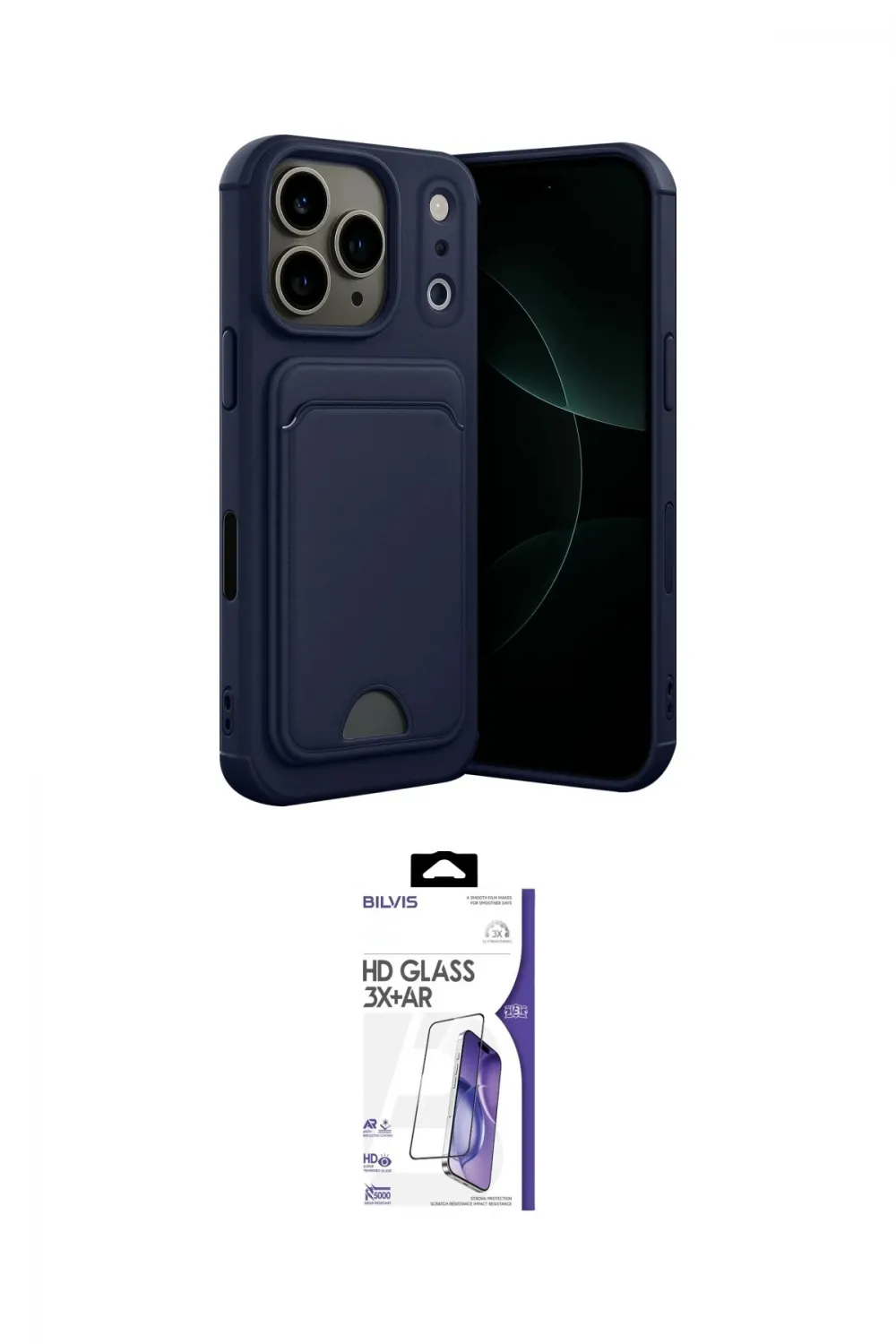 ieg™ iPhone 17 Pro Kılıf Vadi Çizgi Prime - Siyah Bilvis 3X AR HD Cam Ekran Koruyucu