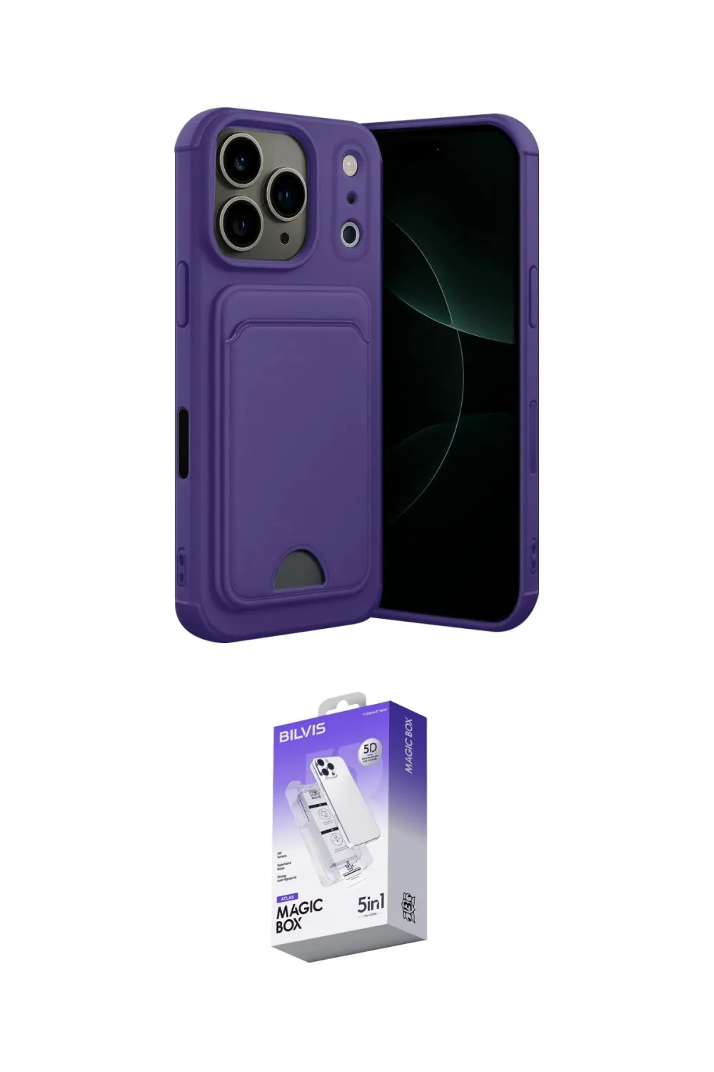 ieg™ iPhone 17 Pro Kılıf Vadi Çizgi Prime - Siyah Bilvis 5in1 3D Magic Cam Ekran Koruyucu