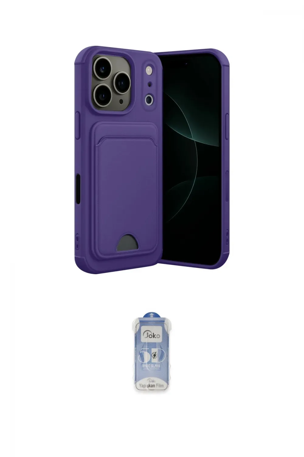 ieg™ iPhone 17 Pro Kılıf Vadi Çizgi Prime - Siyah Joko Magic 5D Cam