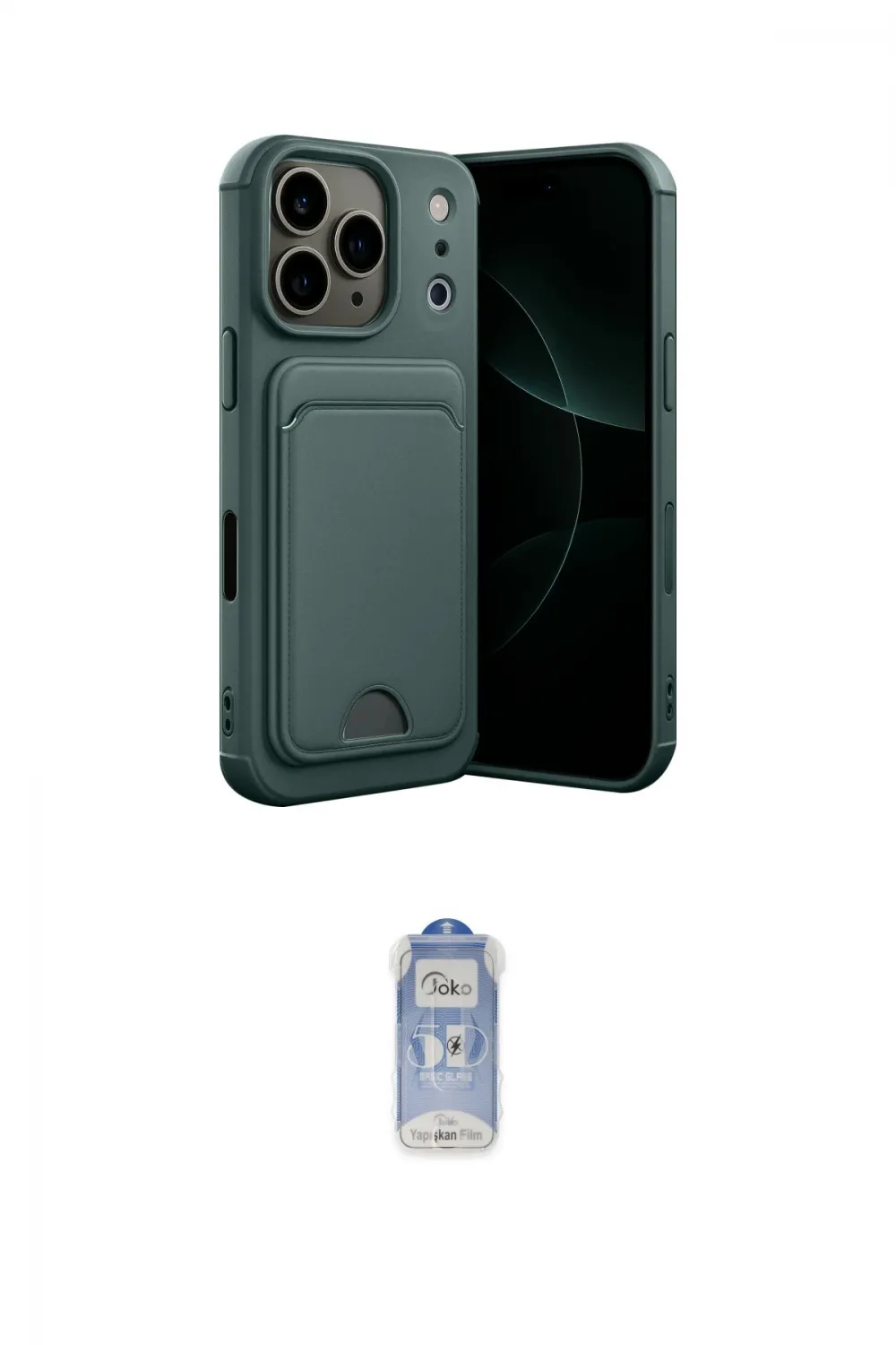 ieg™ iPhone 17 Pro Kılıf Vadi Çizgi Prime - Siyah Joko Magic 5D Cam