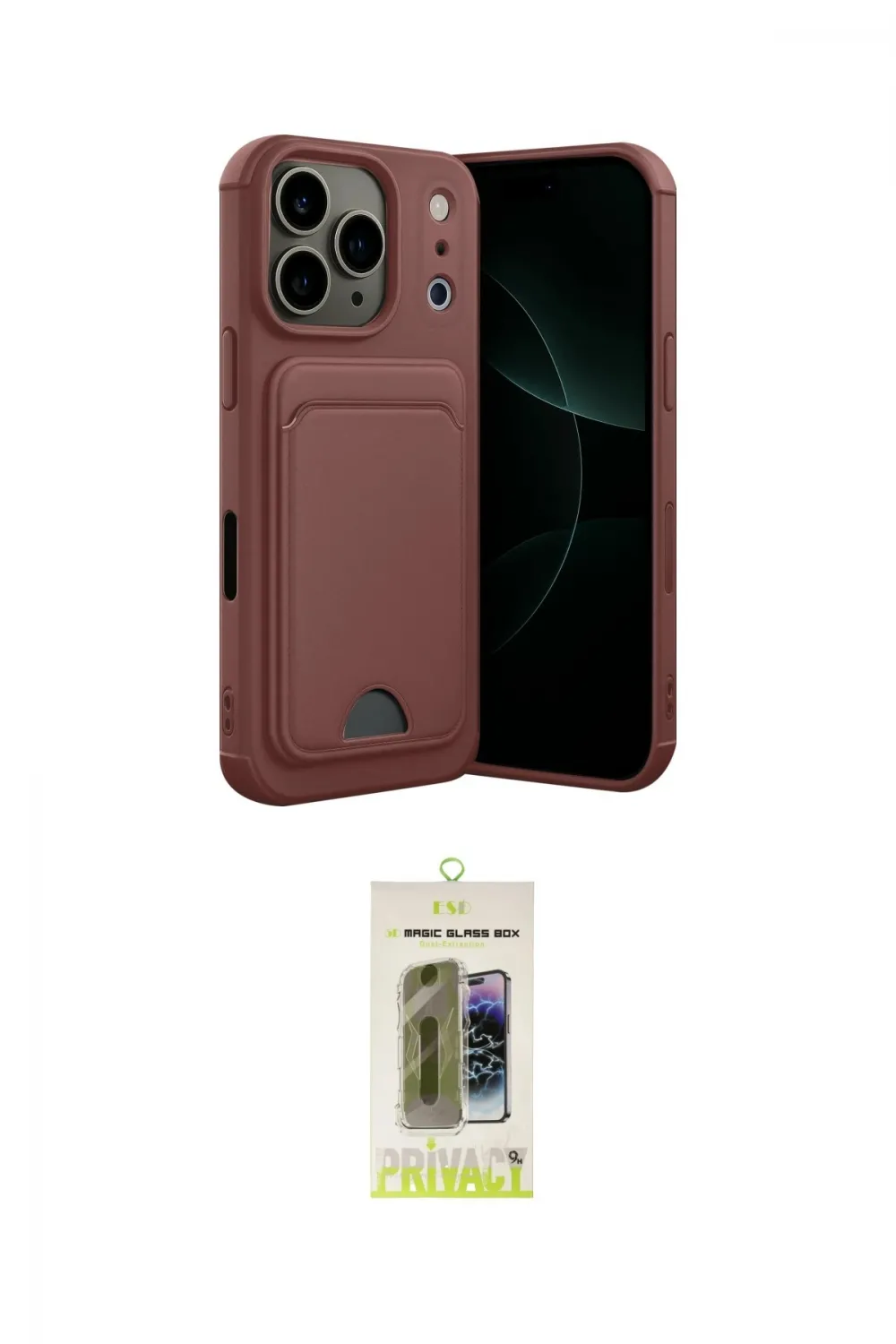 ieg™ iPhone 17 Pro Kılıf Vadi Çizgi Prime - Siyah Joko Magic 5D Hayalet Cam