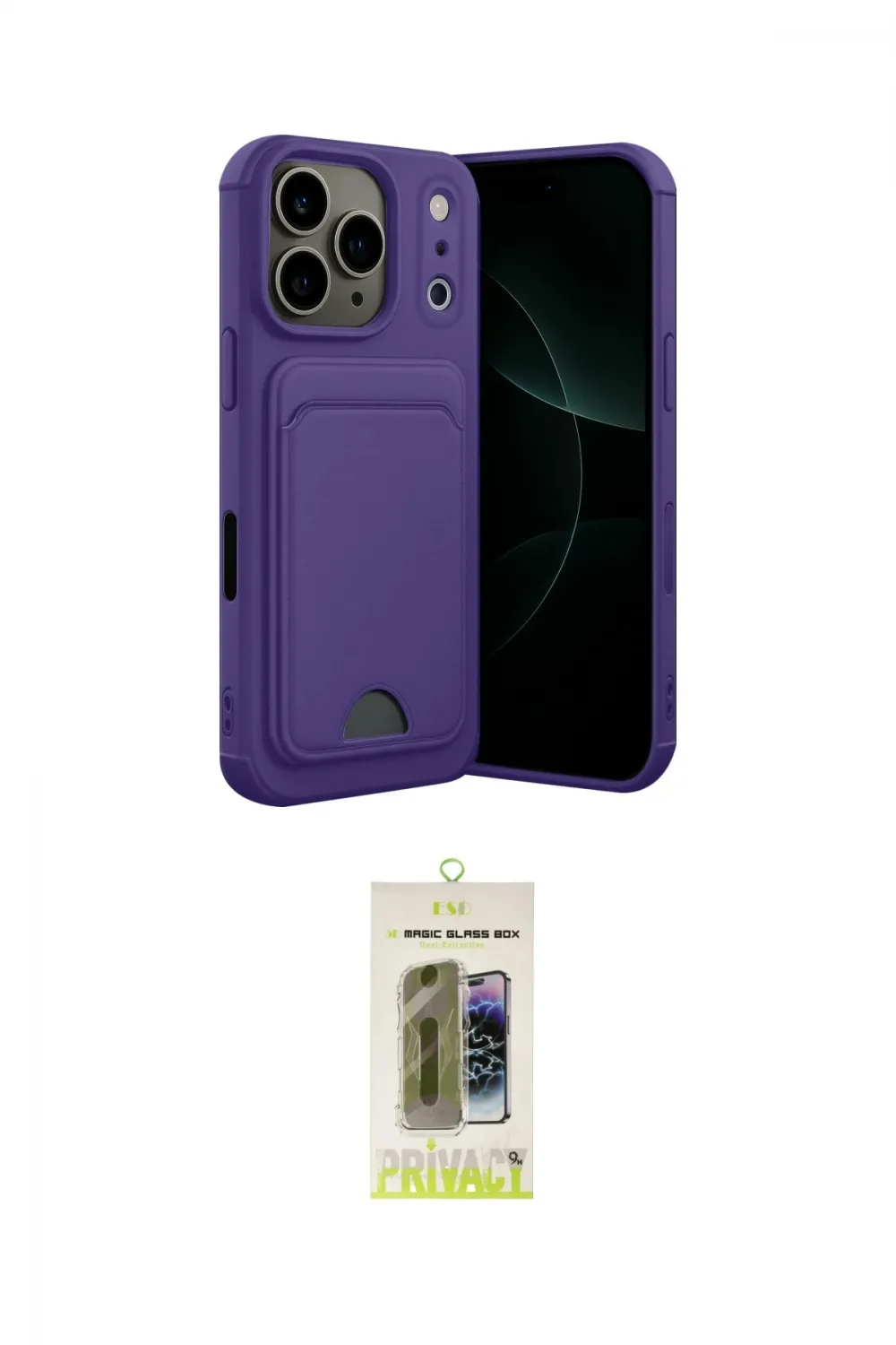 ieg™ iPhone 17 Pro Kılıf Vadi Çizgi Prime - Siyah Joko Magic 5D Hayalet Cam