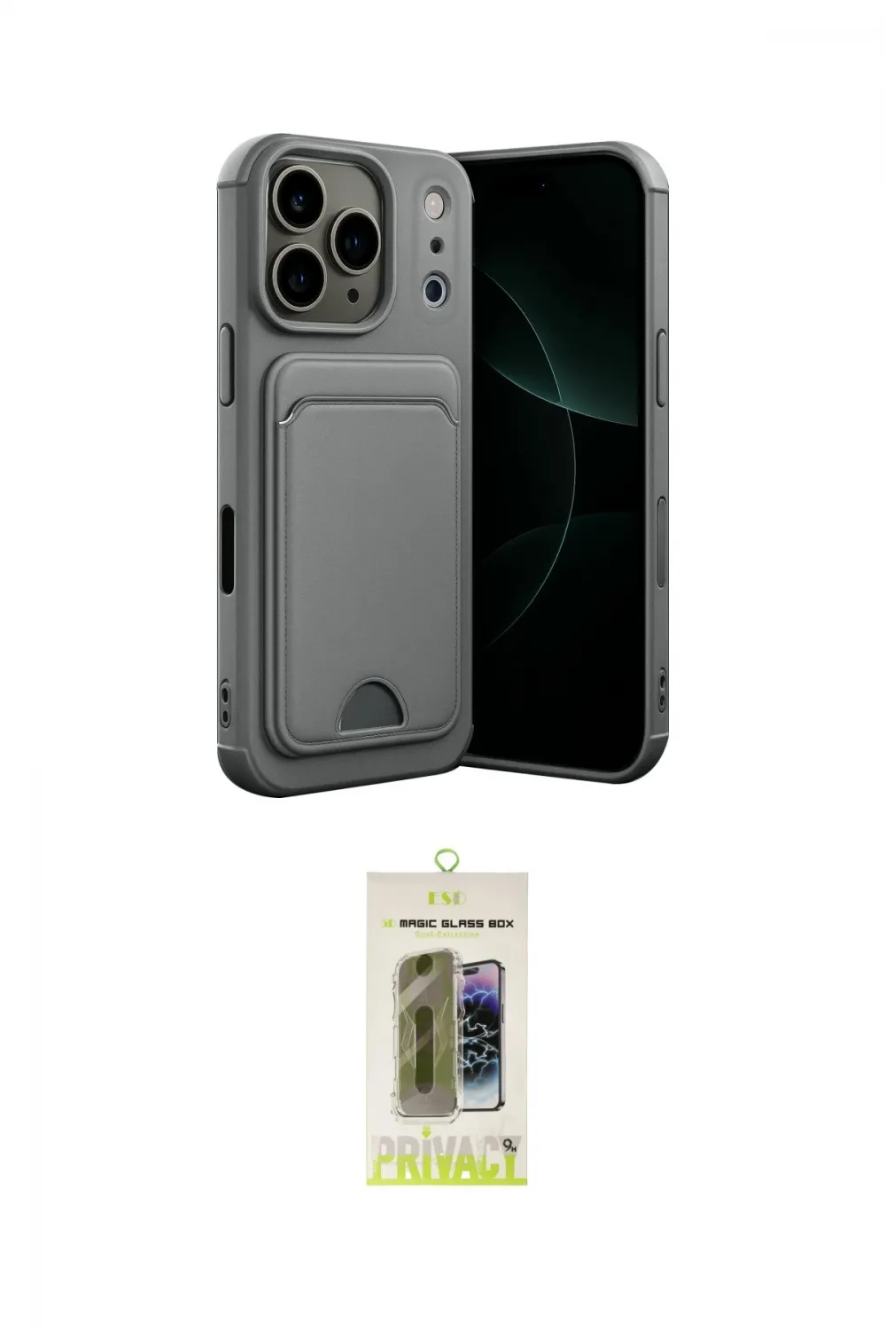 ieg™ iPhone 17 Pro Kılıf Vadi Çizgi Prime - Siyah Joko Magic 5D Hayalet Cam