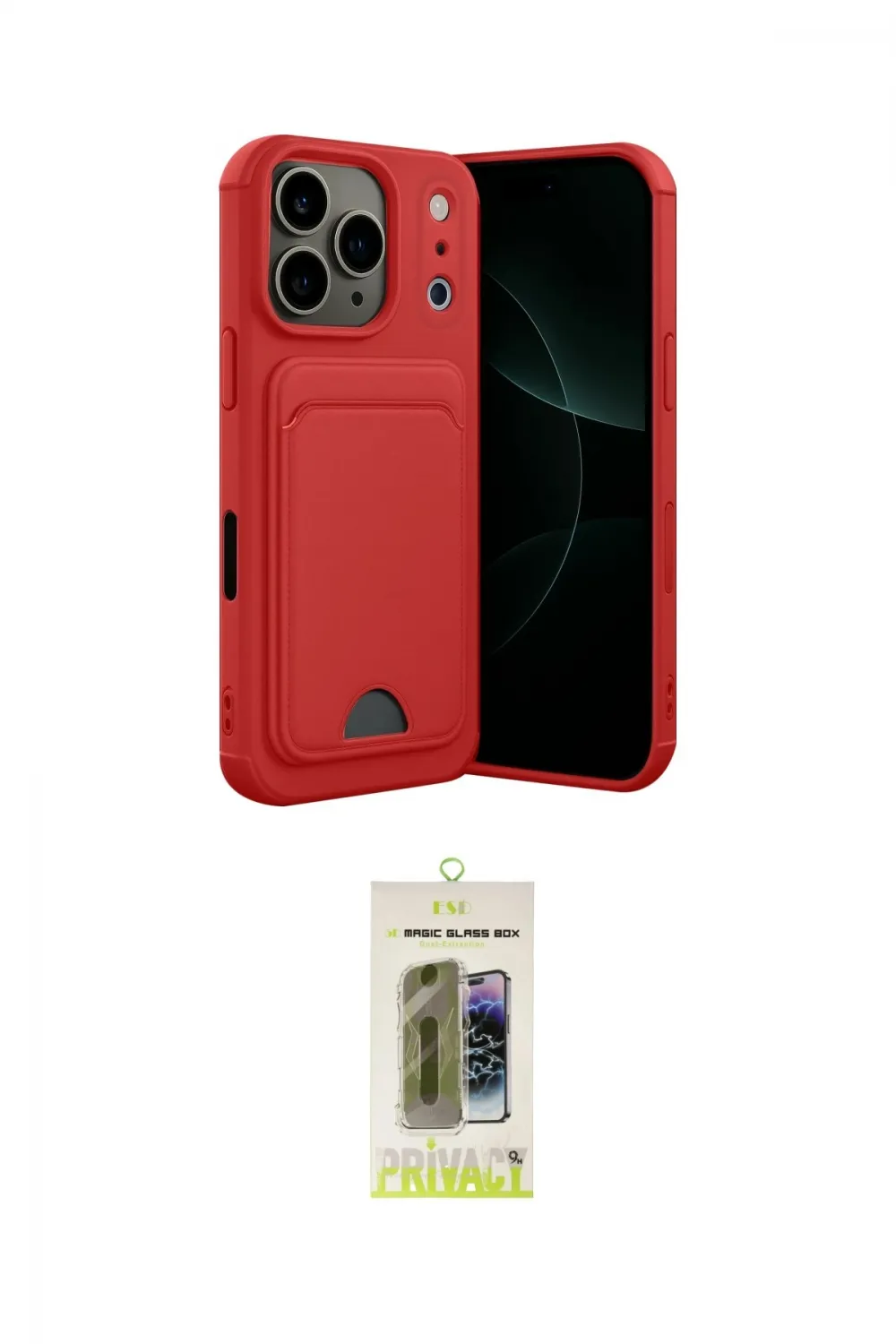 ieg™ iPhone 17 Pro Kılıf Vadi Çizgi Prime - Siyah Joko Magic 5D Hayalet Cam