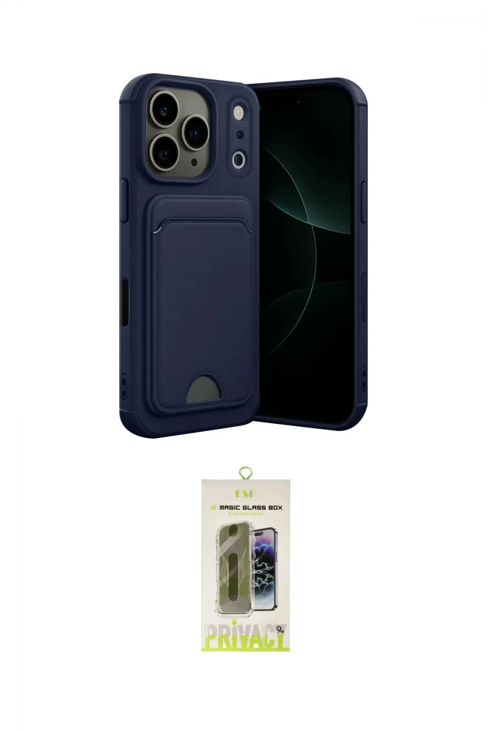ieg™ iPhone 17 Pro Kılıf Vadi Çizgi Prime - Siyah Joko Magic 5D Hayalet Cam