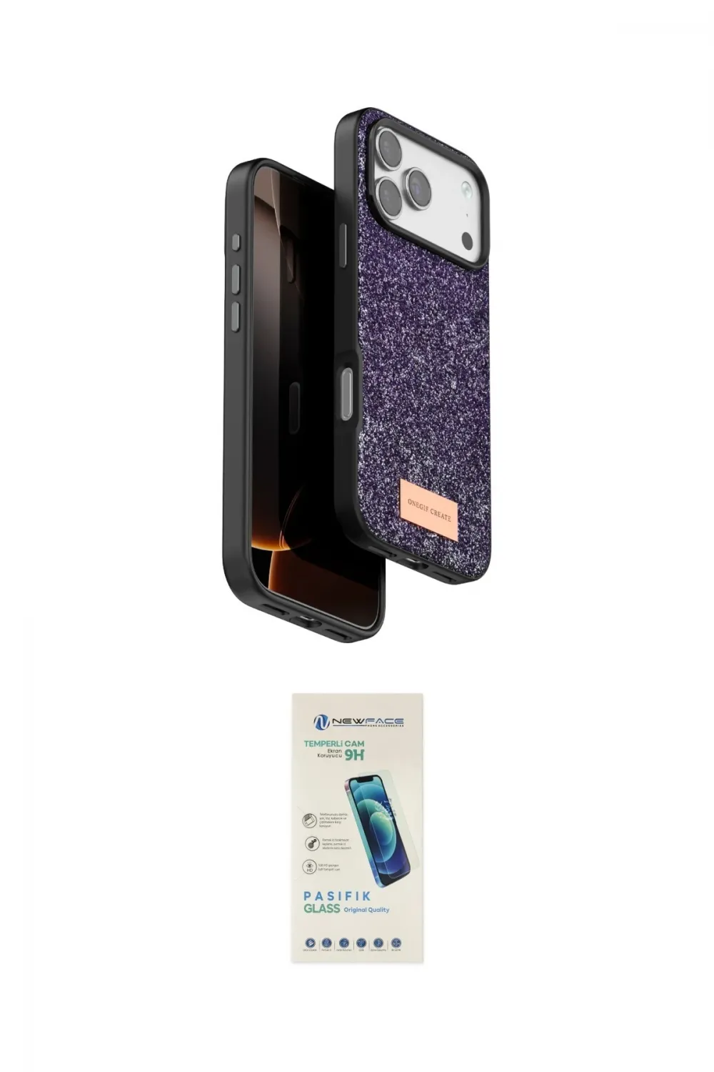 ieg™ iPhone 17 Pro Kılıf Vadi Klasik Serisi - Şeffaf Pasifik Cam Ekran Koruyucu