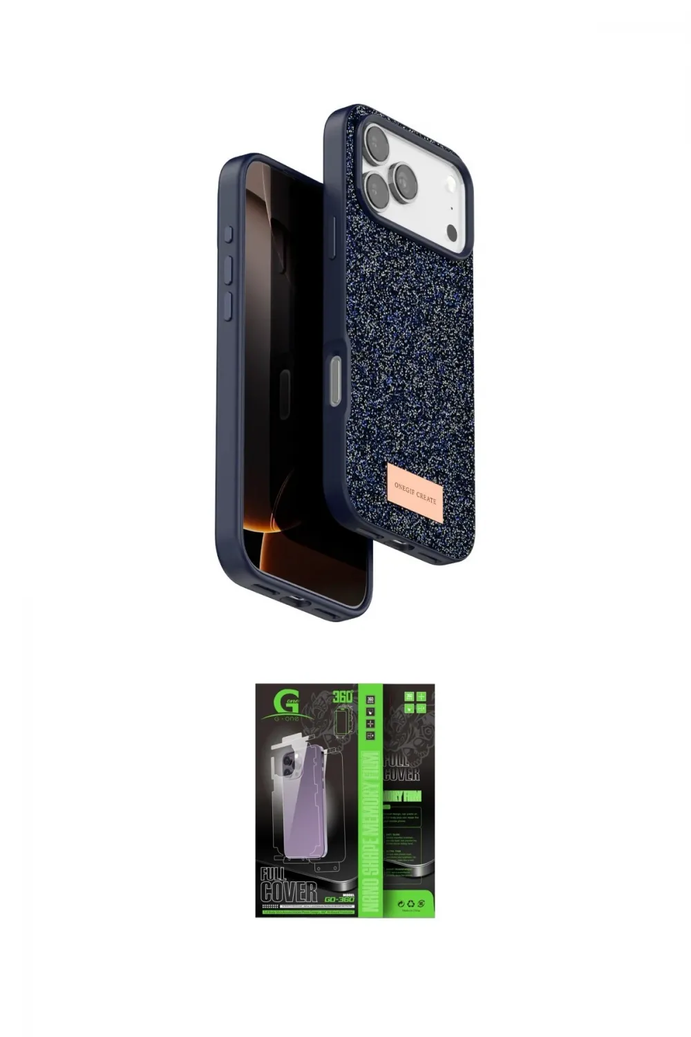 ieg™ iPhone 17 Pro Kılıf Vadi Klasik Serisi - Siyah 360 Mat Full Body Arka Koruyucu