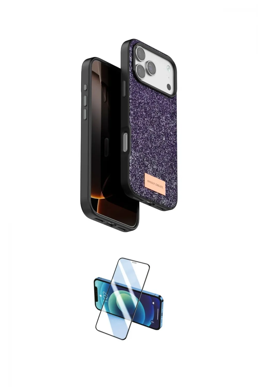 ieg™ iPhone 17 Pro Kılıf Vadi Klasik Serisi - Siyah 3D Antistatik Cam Ekran Koruyucu
