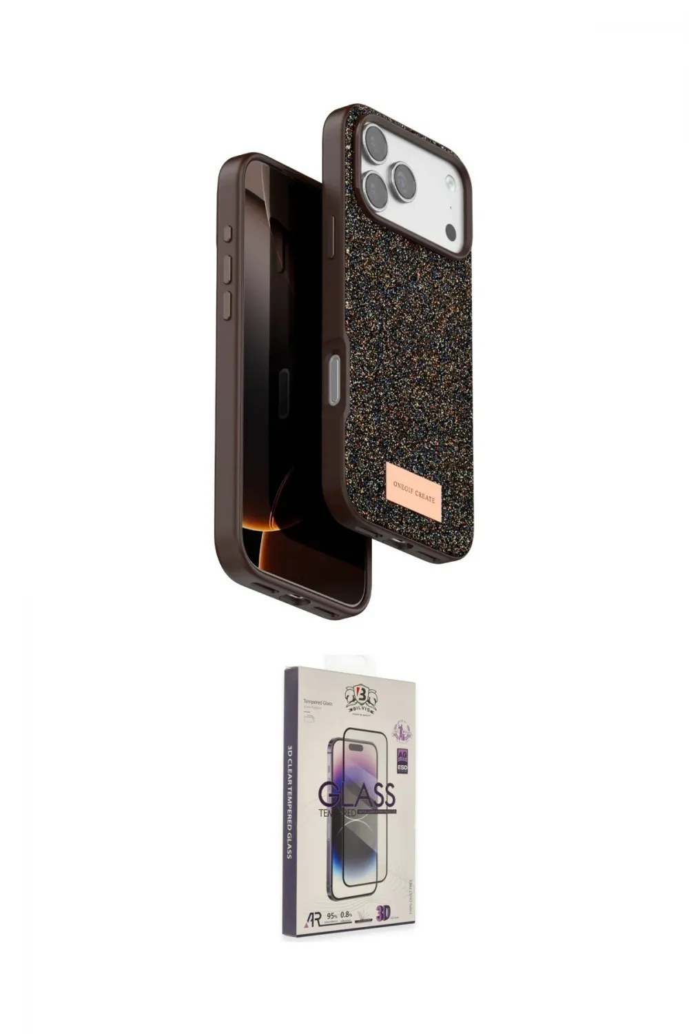ieg™ iPhone 17 Pro Kılıf Vadi Klasik Serisi - Siyah Bilvis 3D Cam Ekran Koruyucu