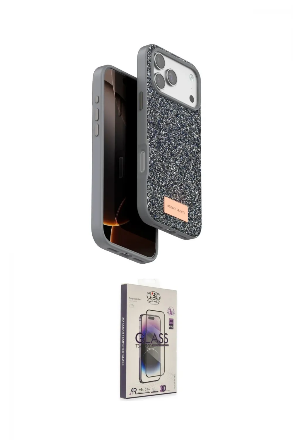 ieg™ iPhone 17 Pro Kılıf Vadi Klasik Serisi - Siyah Bilvis 3D Cam Ekran Koruyucu