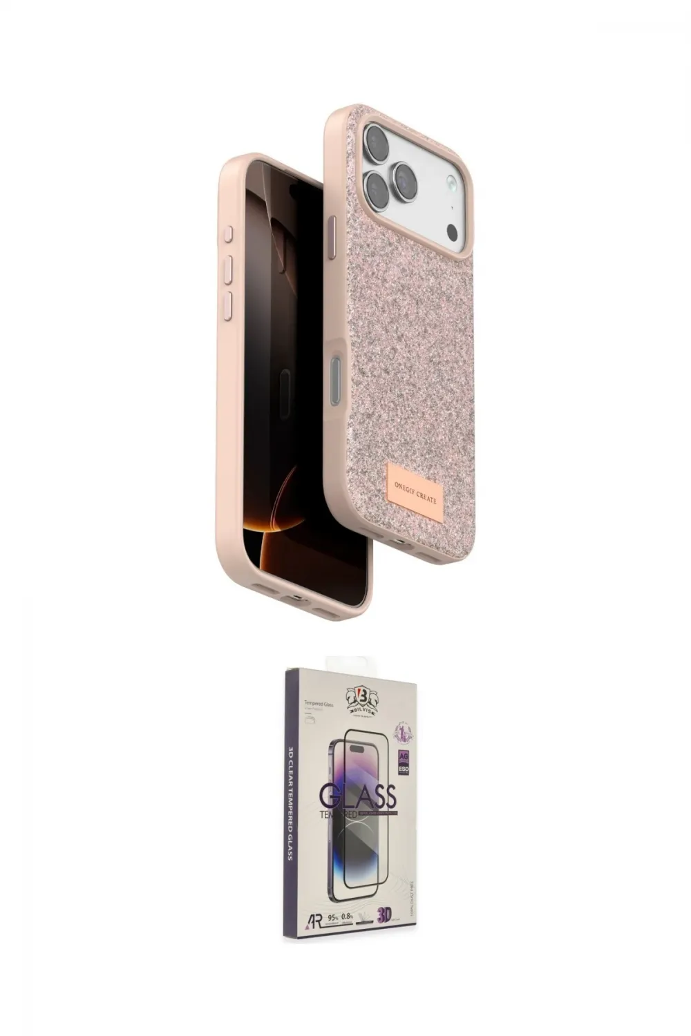 ieg™ iPhone 17 Pro Kılıf Vadi Klasik Serisi - Siyah Bilvis 3D Cam Ekran Koruyucu