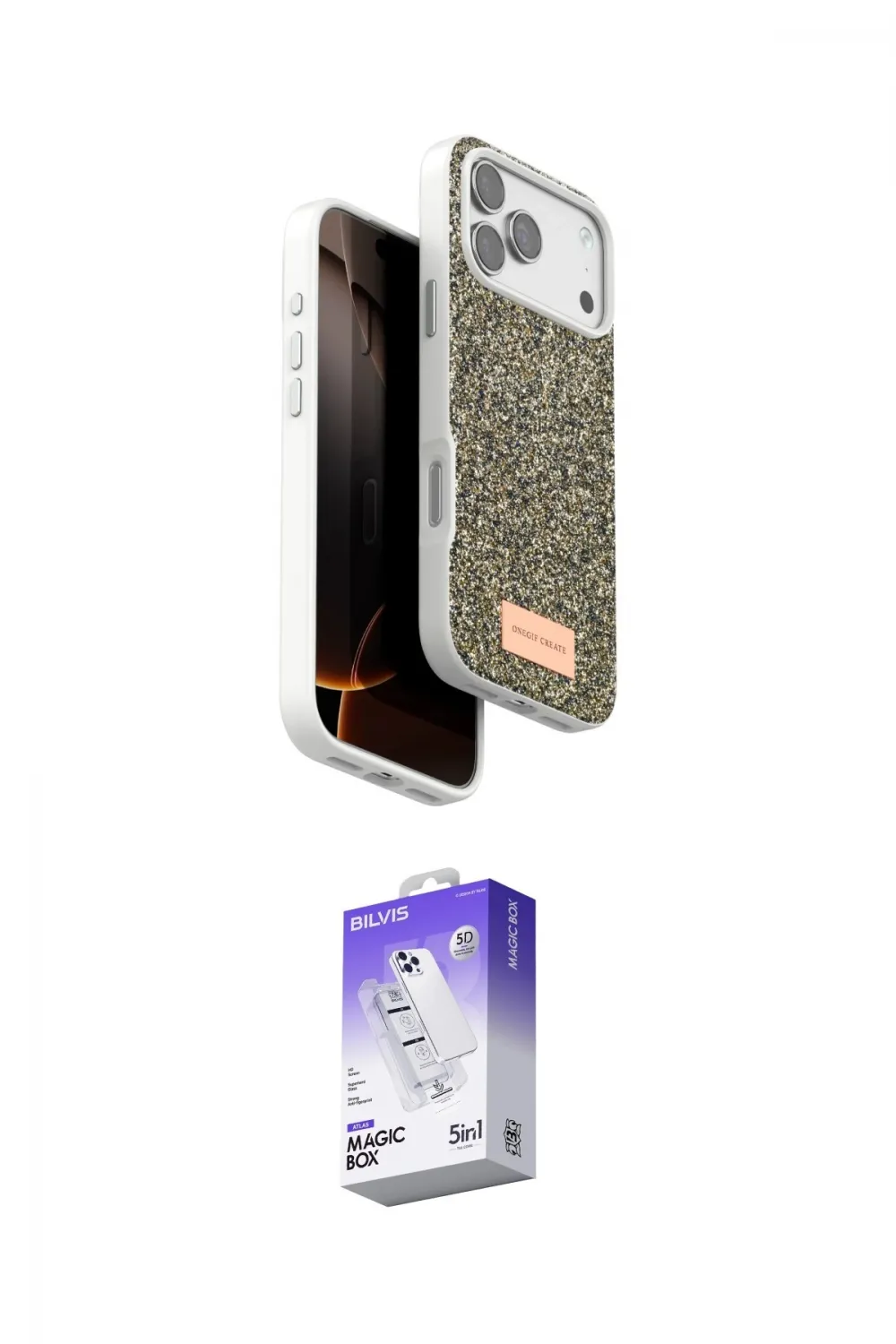 ieg™ iPhone 17 Pro Kılıf Vadi Klasik Serisi - Siyah Bilvis 5in1 3D Magic Cam Ekran Koruyucu