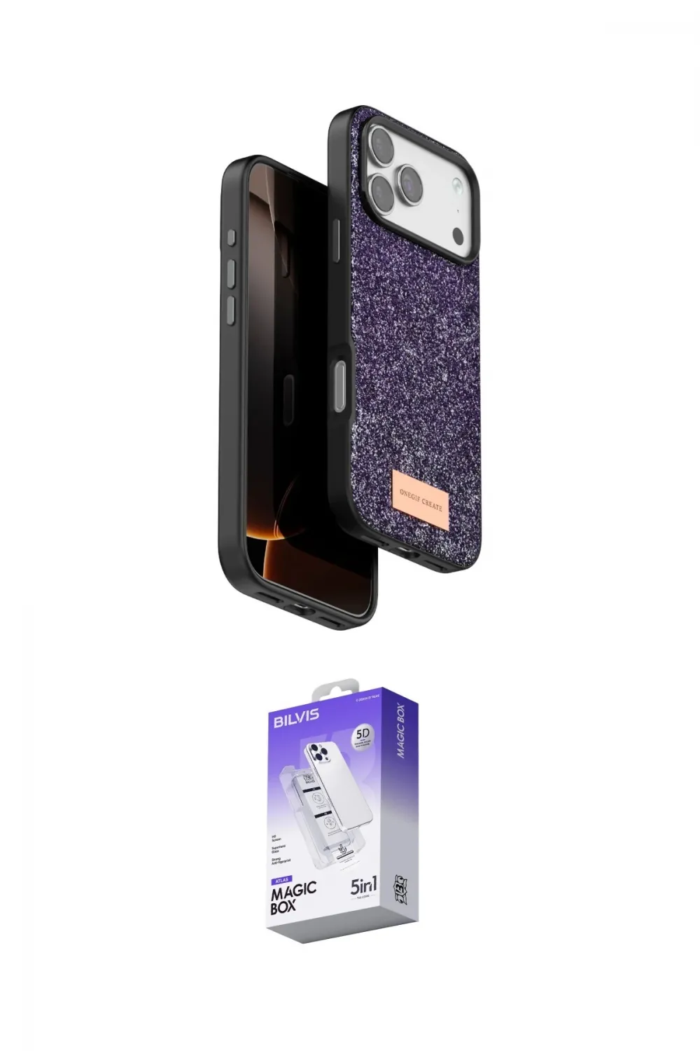 ieg™ iPhone 17 Pro Kılıf Vadi Klasik Serisi - Siyah Bilvis 5in1 3D Magic Cam Ekran Koruyucu
