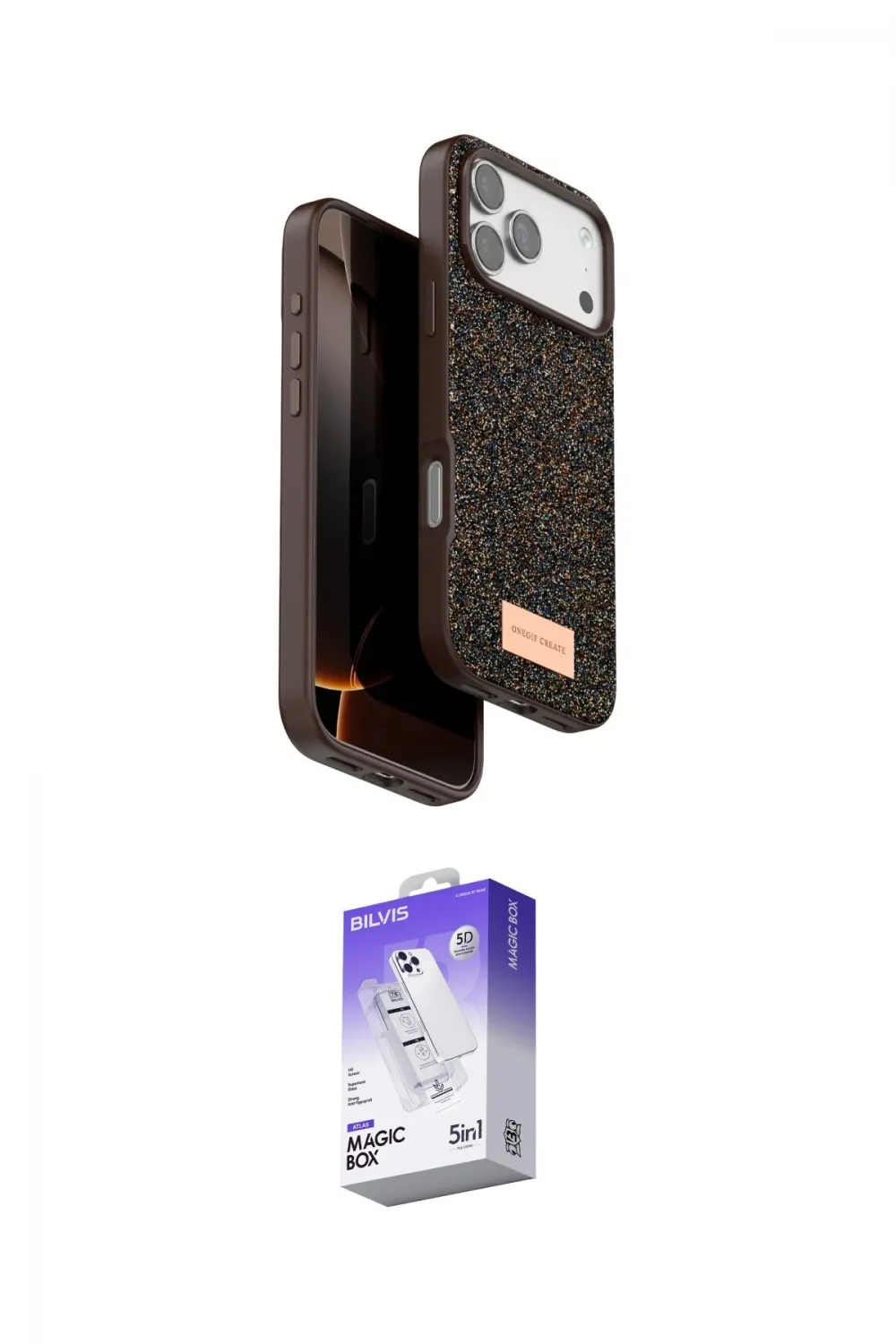 ieg™ iPhone 17 Pro Kılıf Vadi Klasik Serisi - Siyah Bilvis 5in1 3D Magic Cam Ekran Koruyucu