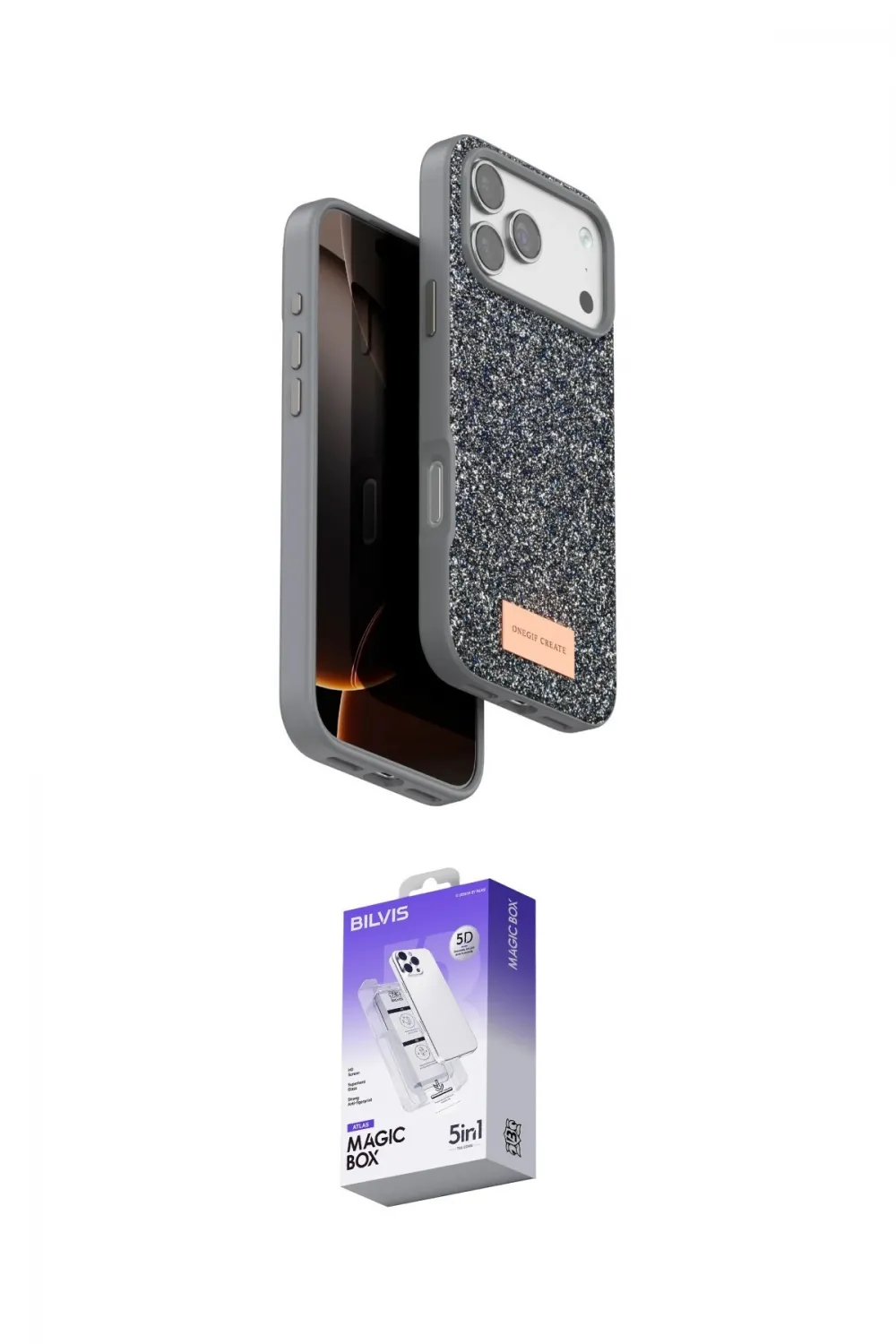 ieg™ iPhone 17 Pro Kılıf Vadi Klasik Serisi - Siyah Bilvis 5in1 3D Magic Cam Ekran Koruyucu