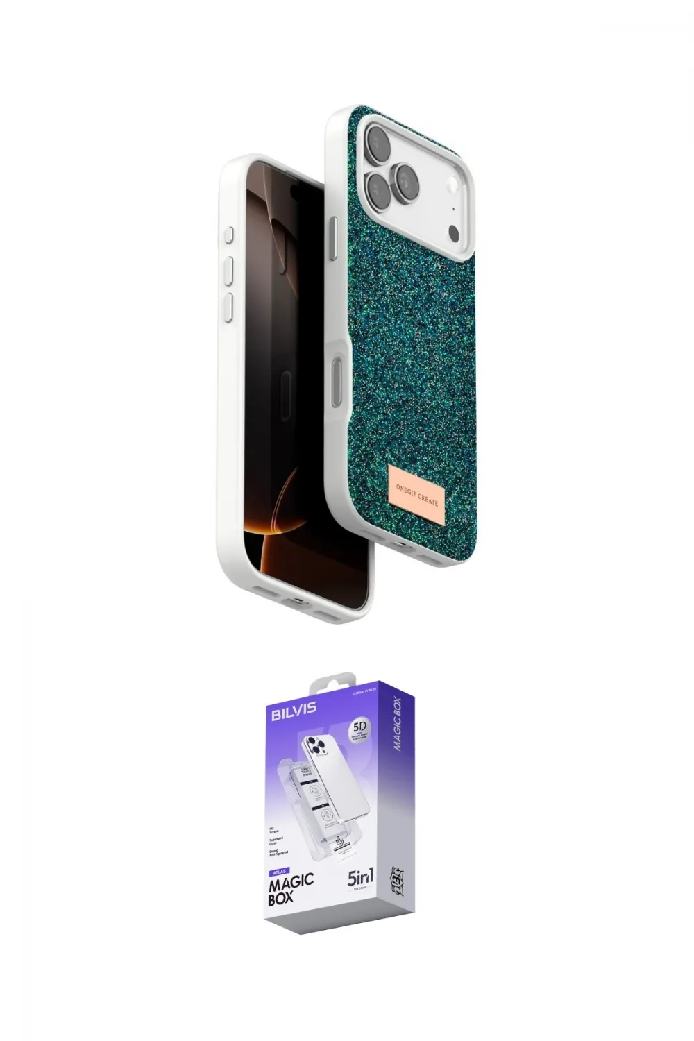 ieg™ iPhone 17 Pro Kılıf Vadi Klasik Serisi - Siyah Bilvis 5in1 3D Magic Cam Ekran Koruyucu