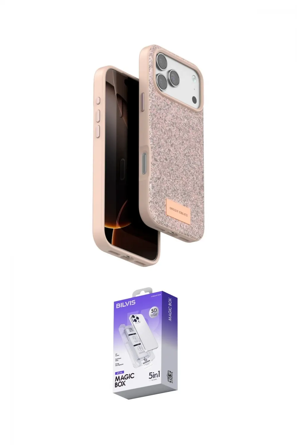 ieg™ iPhone 17 Pro Kılıf Vadi Klasik Serisi - Siyah Bilvis 5in1 3D Magic Cam Ekran Koruyucu