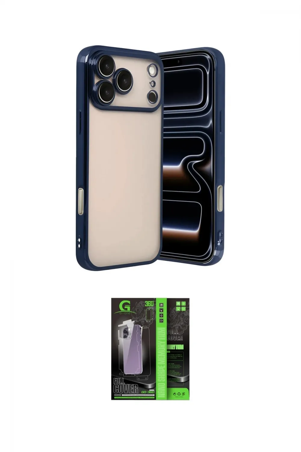 ieg™ iPhone 17 Pro Kılıf Vadi Minimal - Şeffaf 360 Full Body Arka Koruyucu