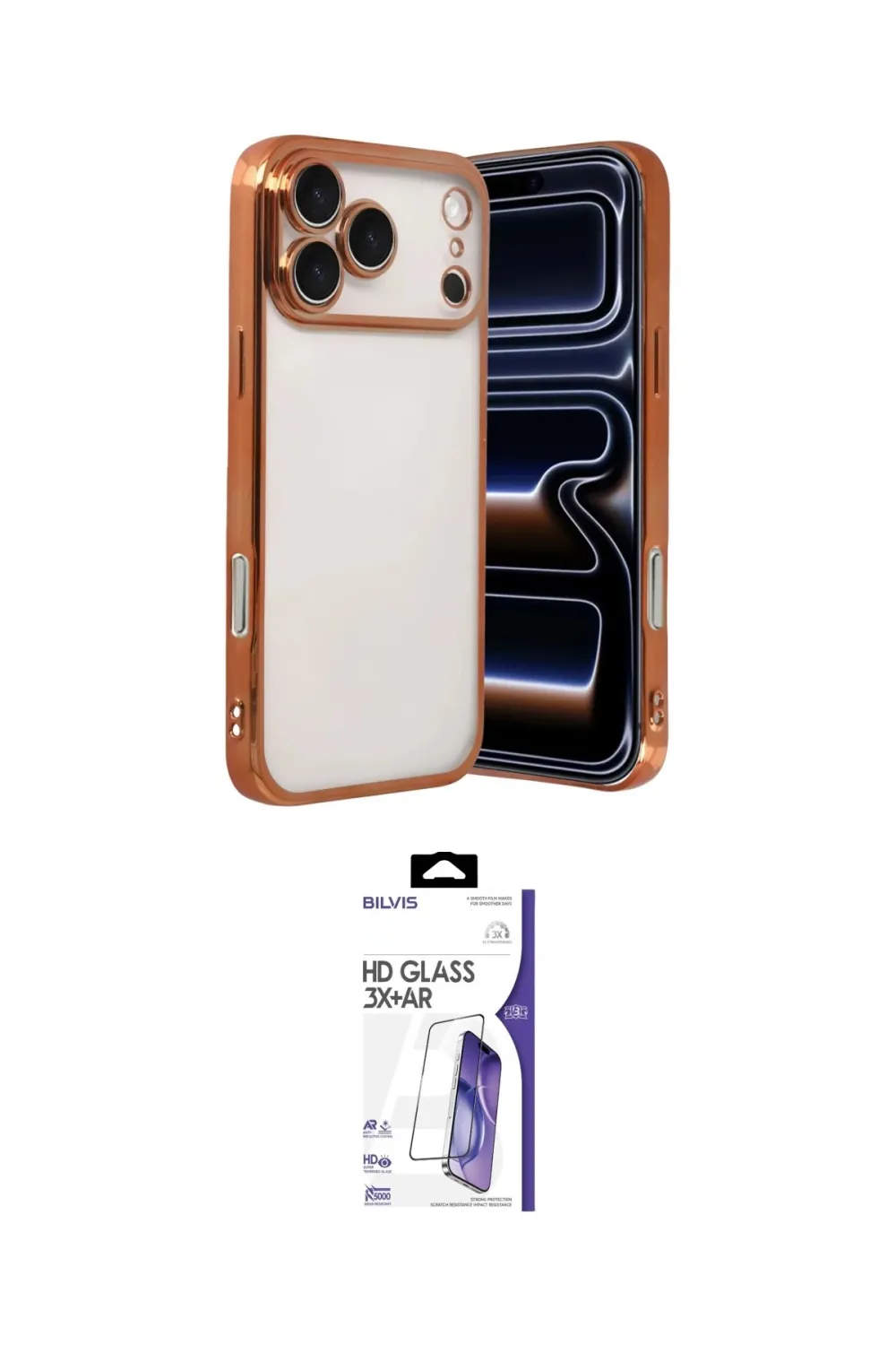 ieg™ iPhone 17 Pro Kılıf Vadi Minimal - Siyah Bilvis 3X AR HD Cam Ekran Koruyucu