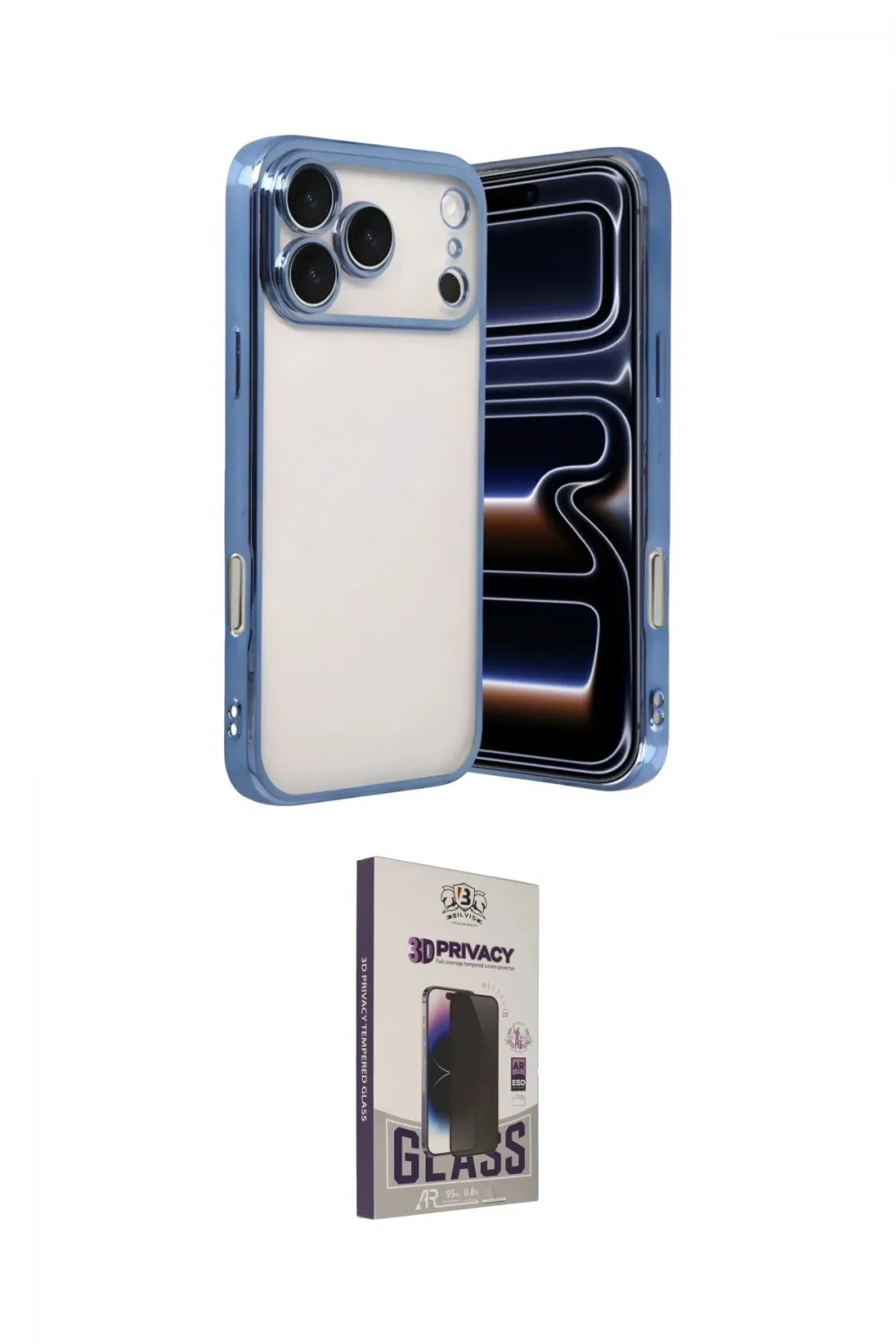 ieg™ iPhone 17 Pro Kılıf Vadi Minimal - Siyah Bilvis Hayalet Cam Ekran Koruyucu