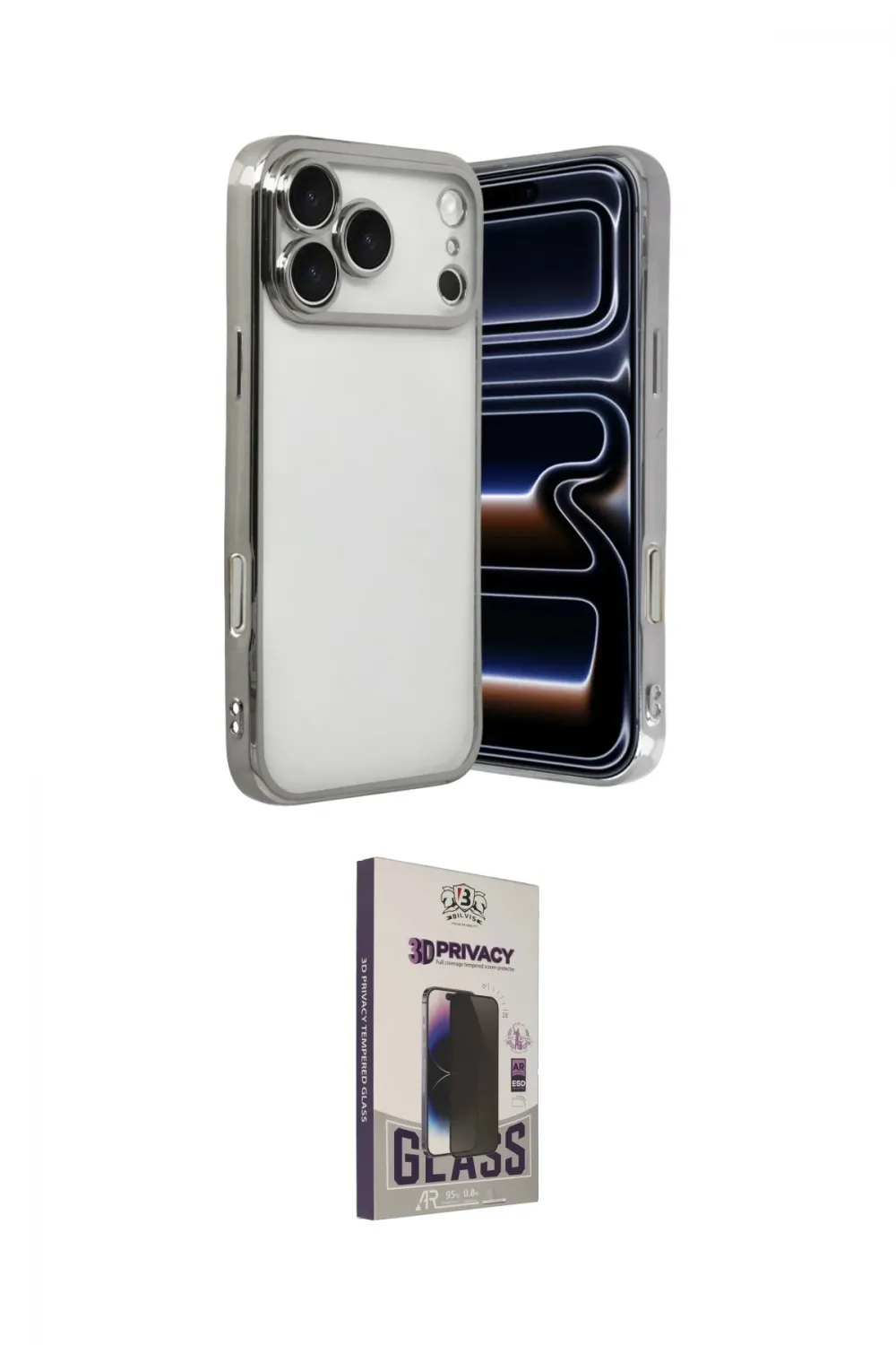 ieg™ iPhone 17 Pro Kılıf Vadi Minimal - Siyah Bilvis Hayalet Cam Ekran Koruyucu