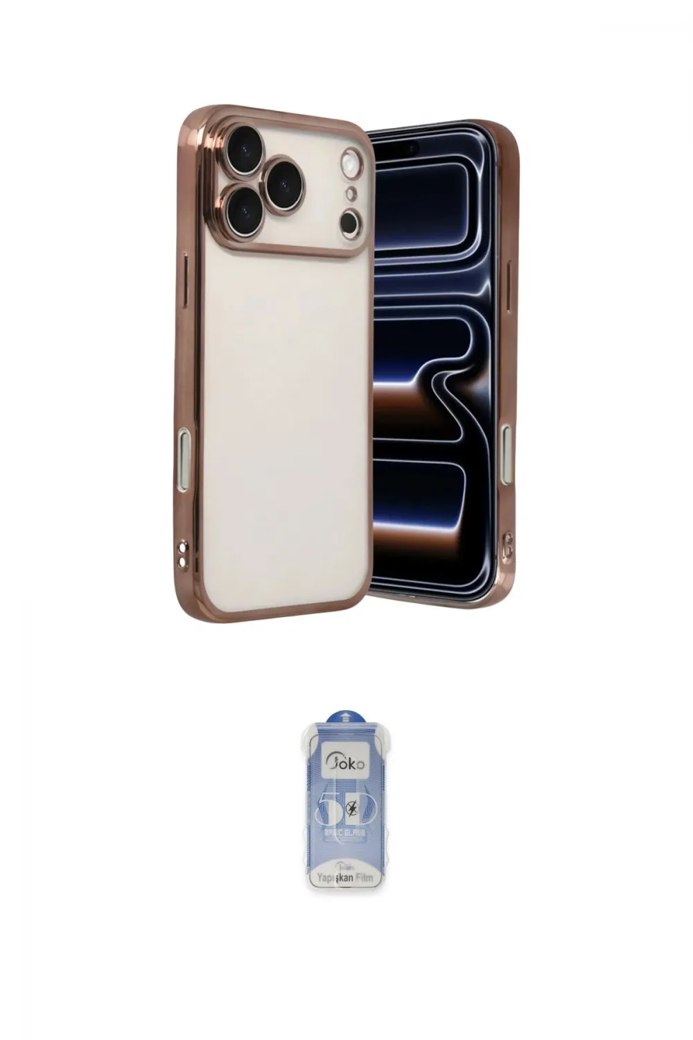 ieg™ iPhone 17 Pro Kılıf Vadi Minimal - Siyah Joko Magic 5D Cam