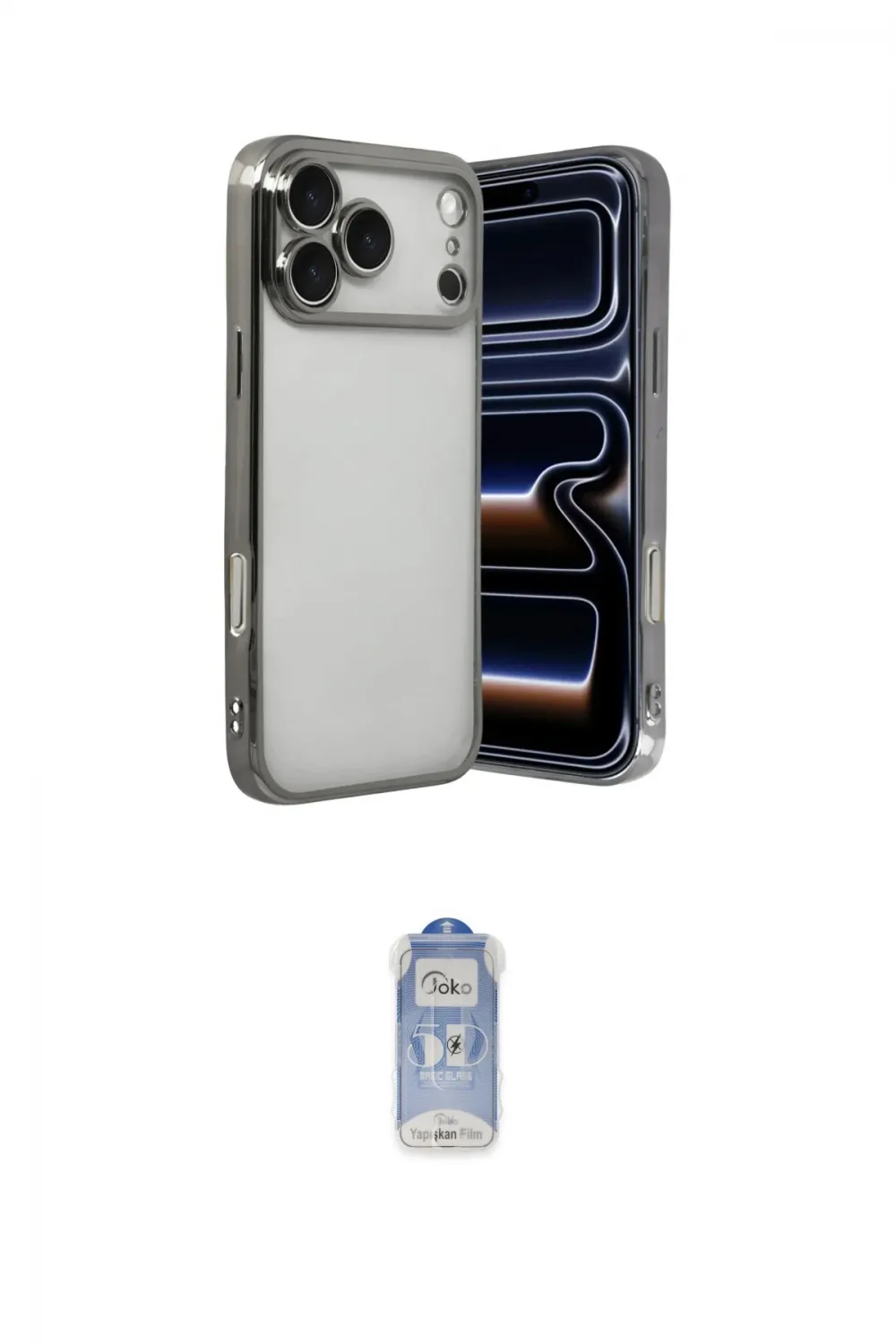 ieg™ iPhone 17 Pro Kılıf Vadi Minimal - Siyah Joko Magic 5D Cam