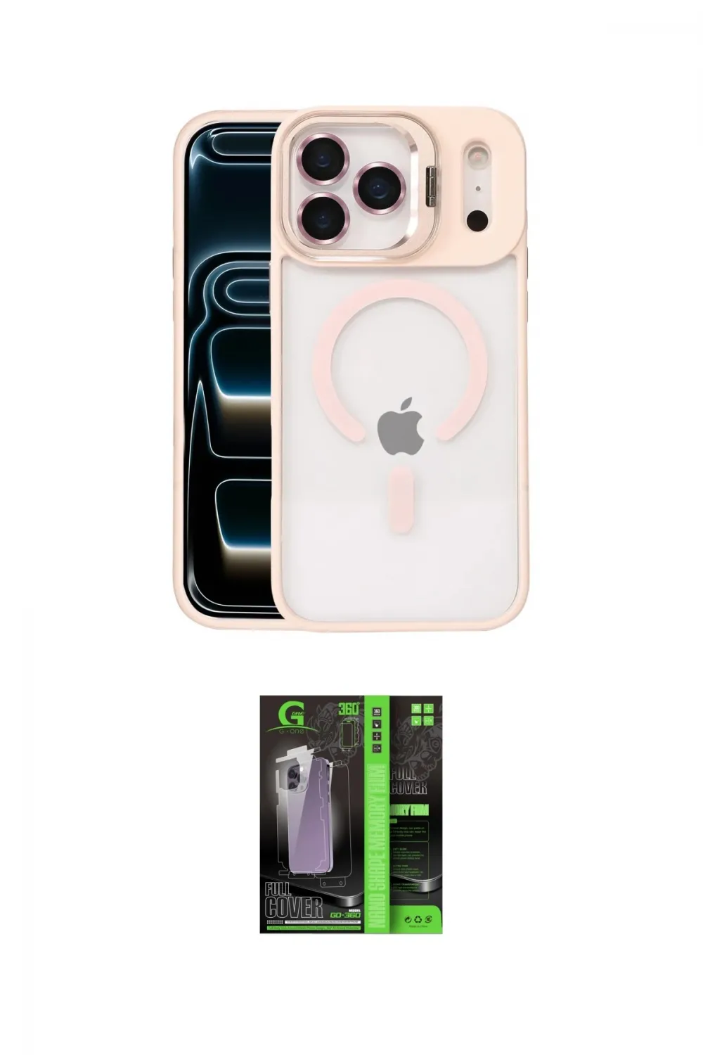 ieg™ iPhone 17 Pro Kılıf Yadigar Asil Koleksiyonu - Şeffaf 360 Full Body Arka Koruyucu