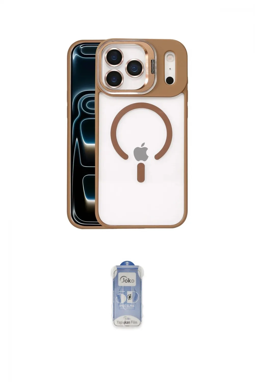 ieg™ iPhone 17 Pro Kılıf Yadigar Asil Koleksiyonu - Siyah Joko Magic 5D Cam