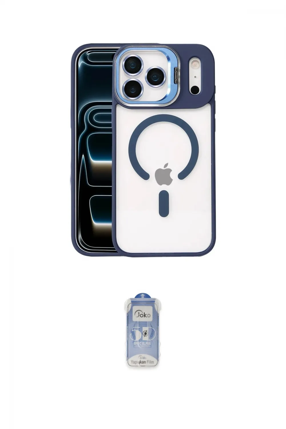 ieg™ iPhone 17 Pro Kılıf Yadigar Asil Koleksiyonu - Siyah Joko Magic 5D Cam