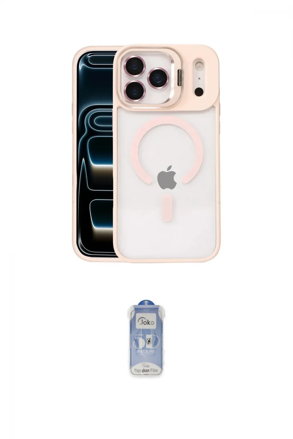 ieg™ iPhone 17 Pro Kılıf Yadigar Asil Koleksiyonu - Siyah Joko Magic 5D Cam