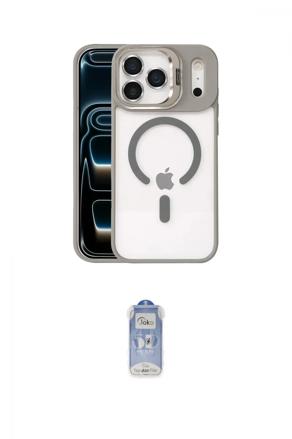 ieg™ iPhone 17 Pro Kılıf Yadigar Asil Koleksiyonu - Siyah Joko Magic 5D Cam