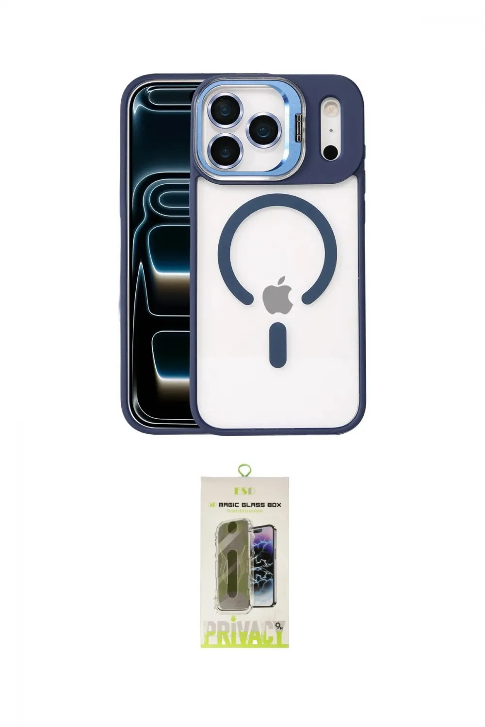 ieg™ iPhone 17 Pro Kılıf Yadigar Asil Koleksiyonu - Siyah Joko Magic 5D Hayalet Cam
