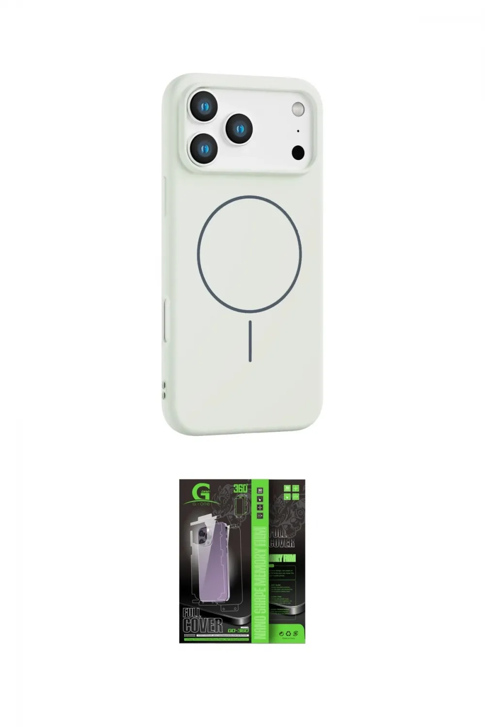 ieg™ iPhone 17 Pro Kılıf Yankı Form Serisi - Şeffaf 360 Full Body Arka Koruyucu
