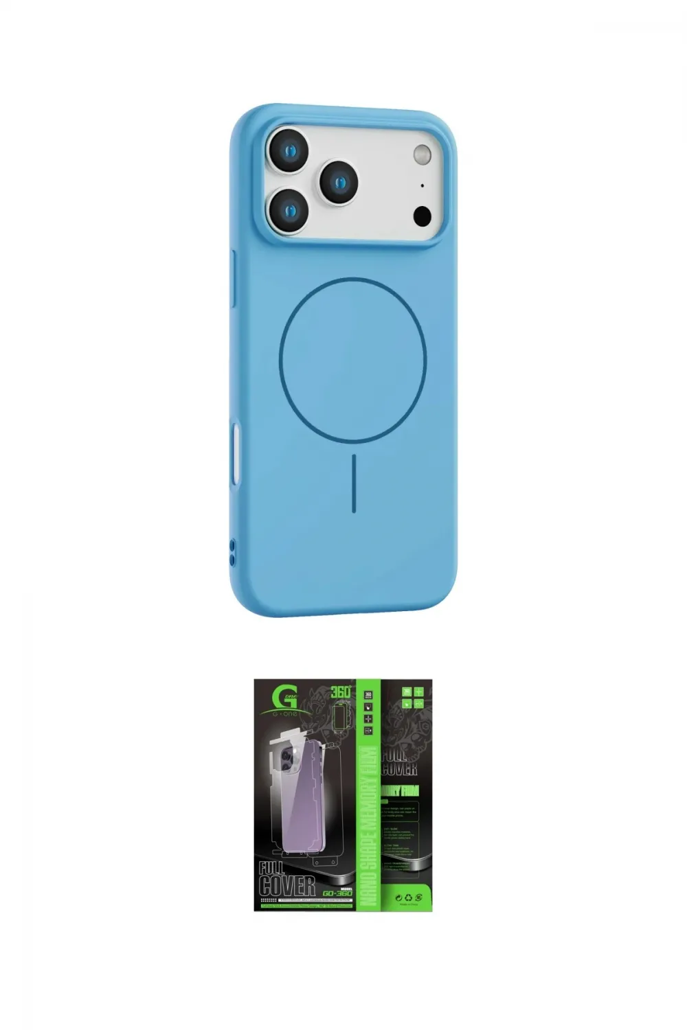 ieg™ iPhone 17 Pro Kılıf Yankı Form Serisi - Şeffaf 360 Full Body Arka Koruyucu